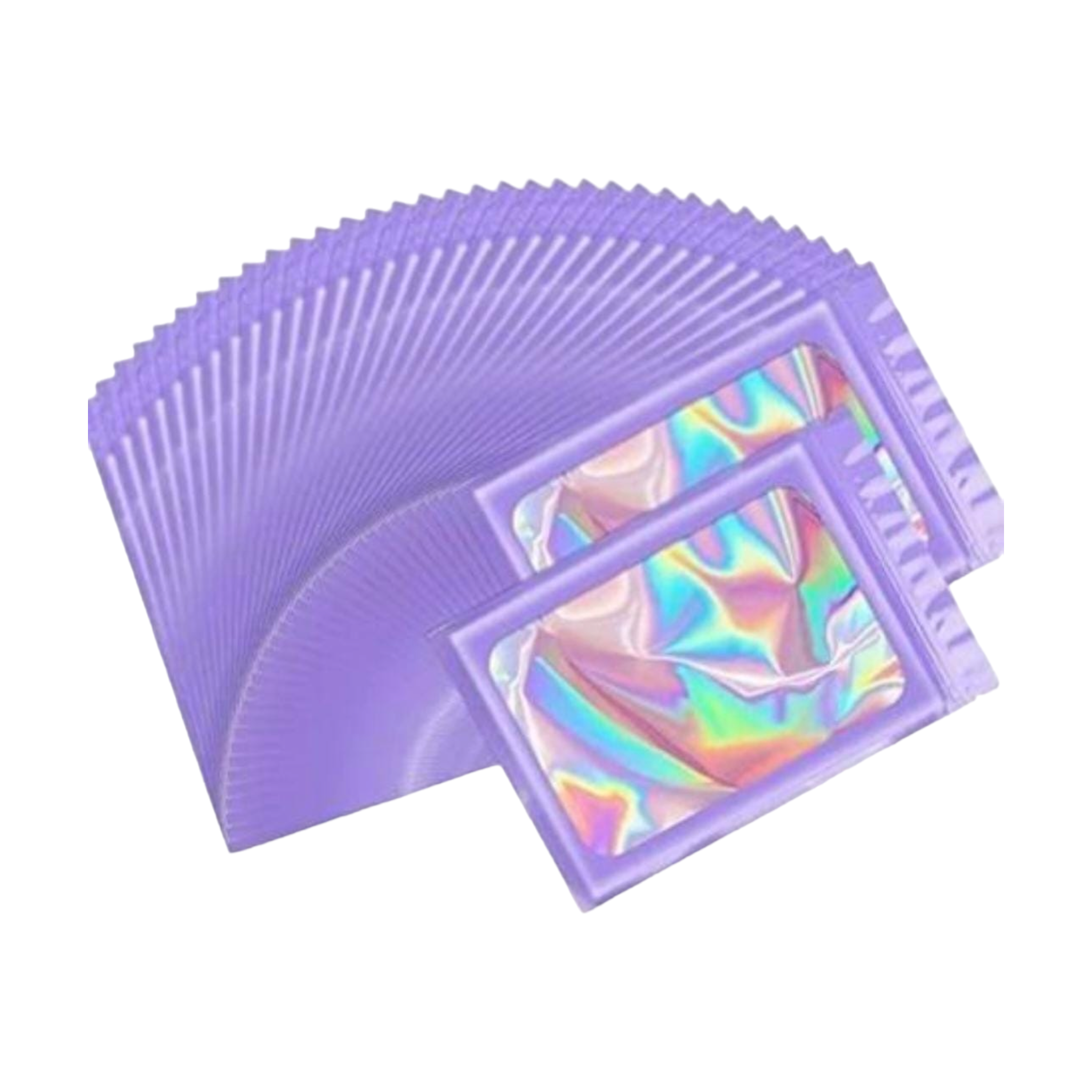 Holographic Resealable Bags 10x15cm Clear Window 10pack