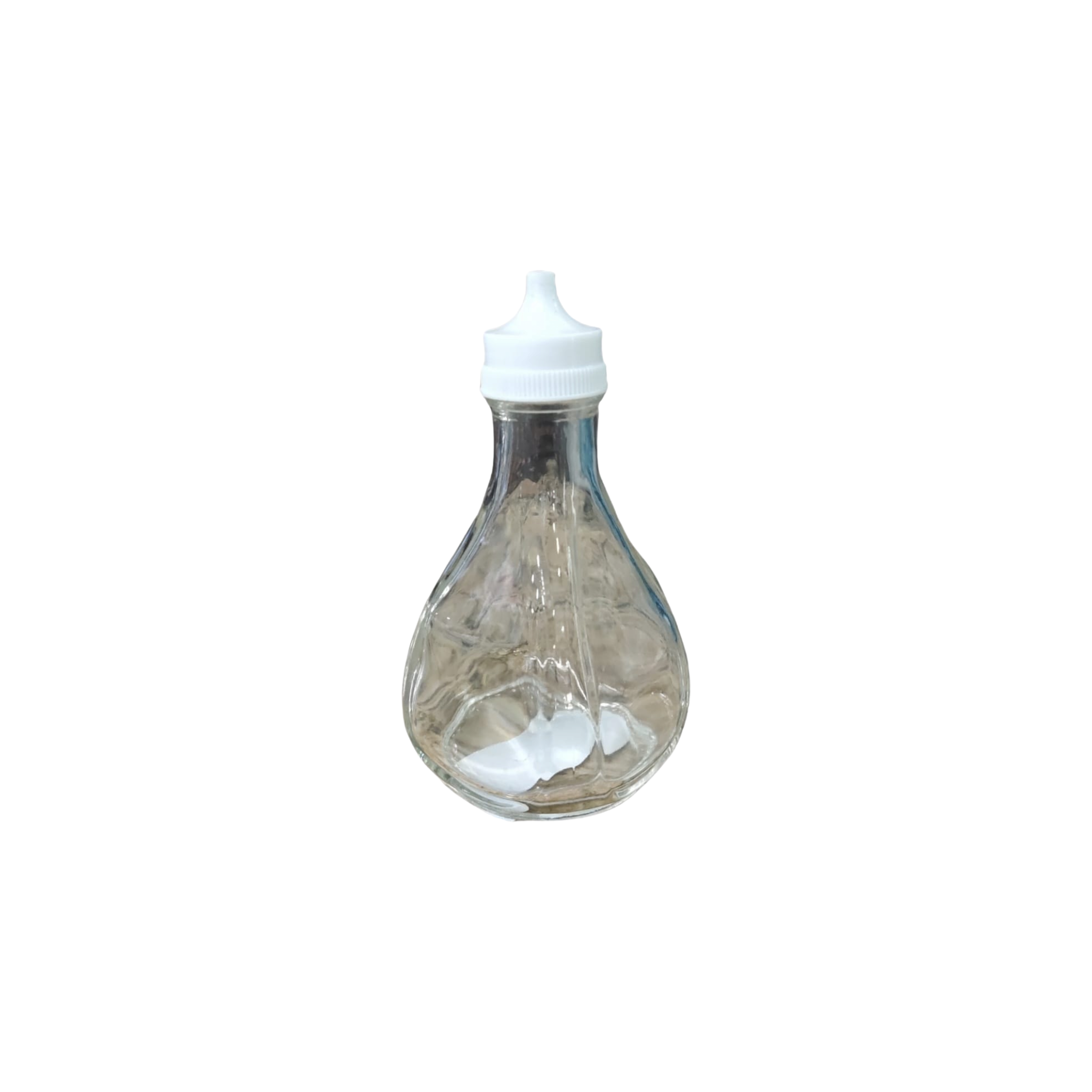 Glass Bottle  200ml Oil Vinegar Cone Shape with Lid