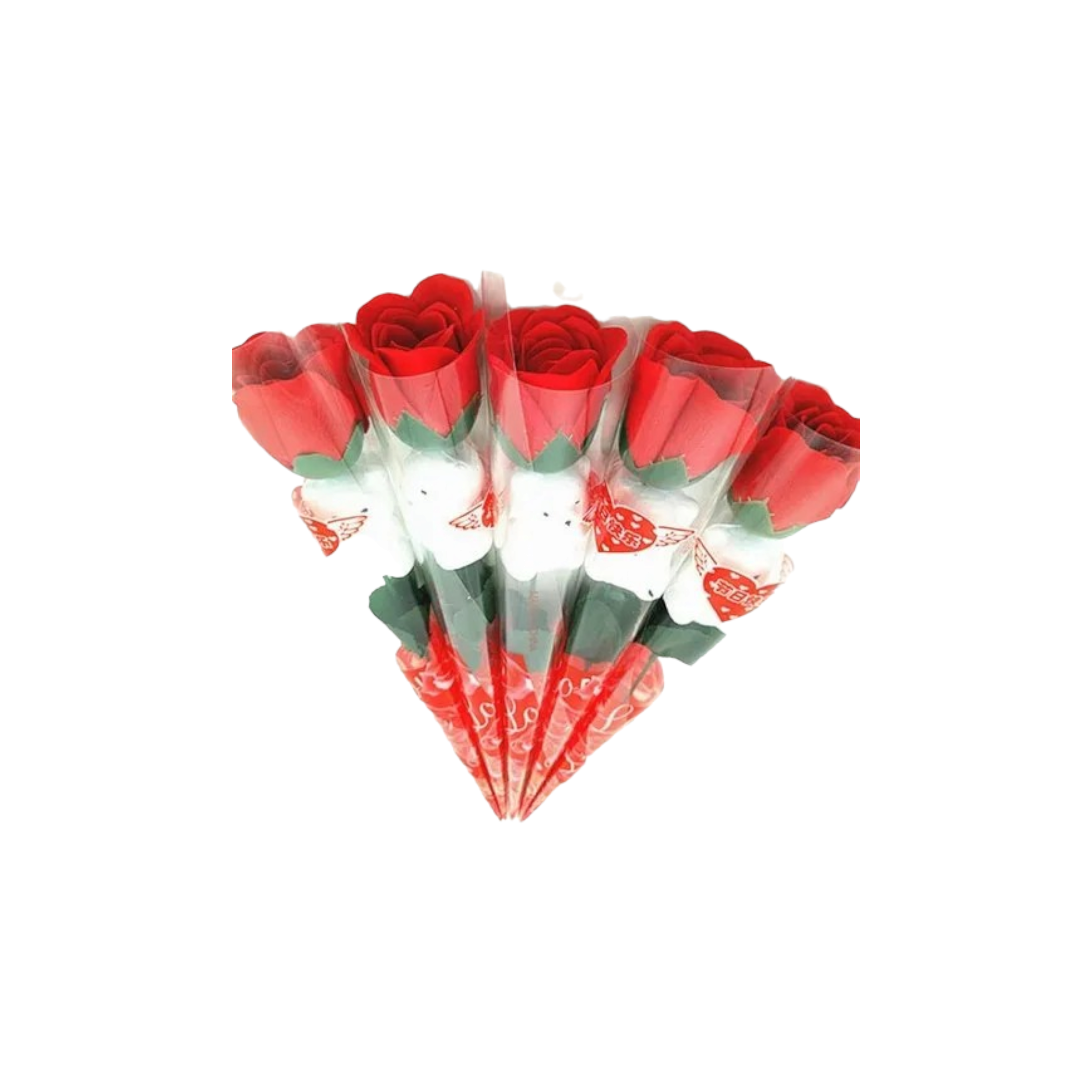 Artificial Flower Rose In Cone Each