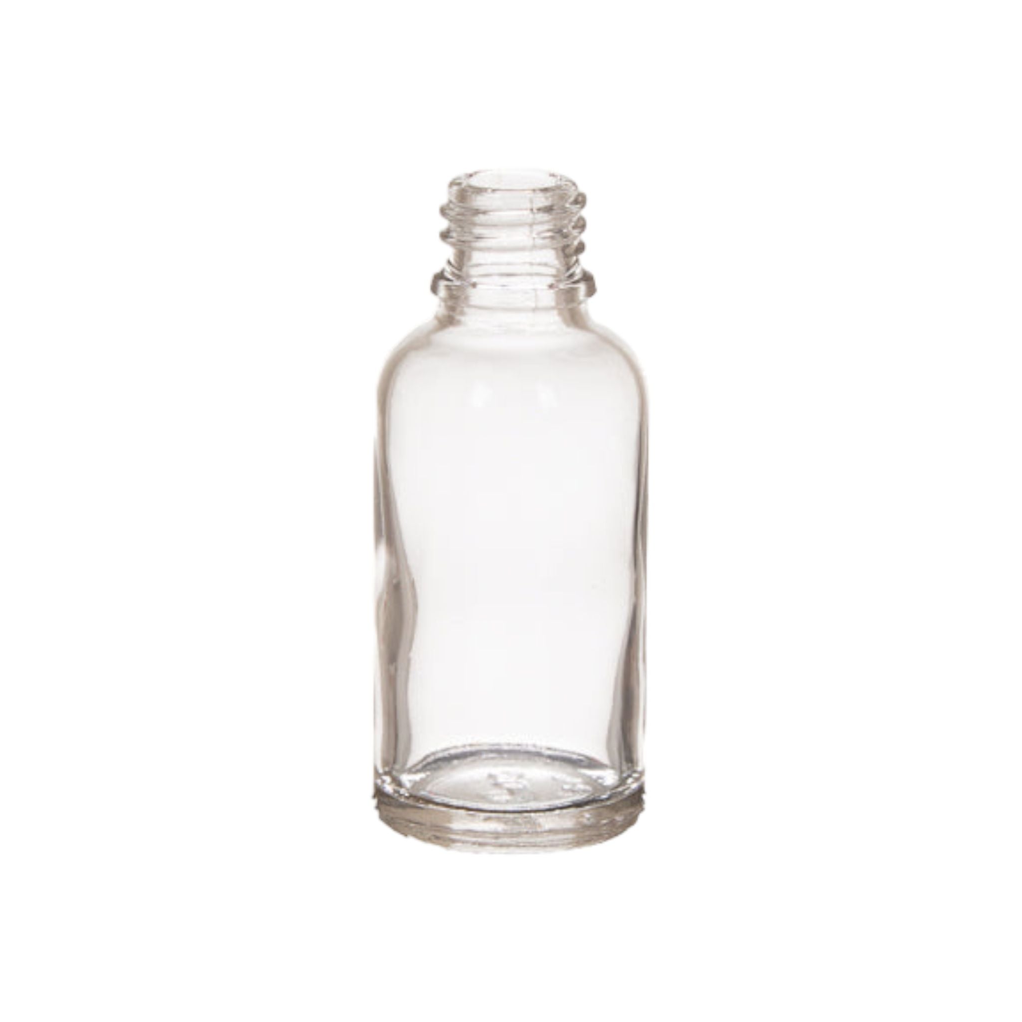 30ml Glass Dropper Bottle Clear with Silver-Gold-Black Collar Pipette Lid