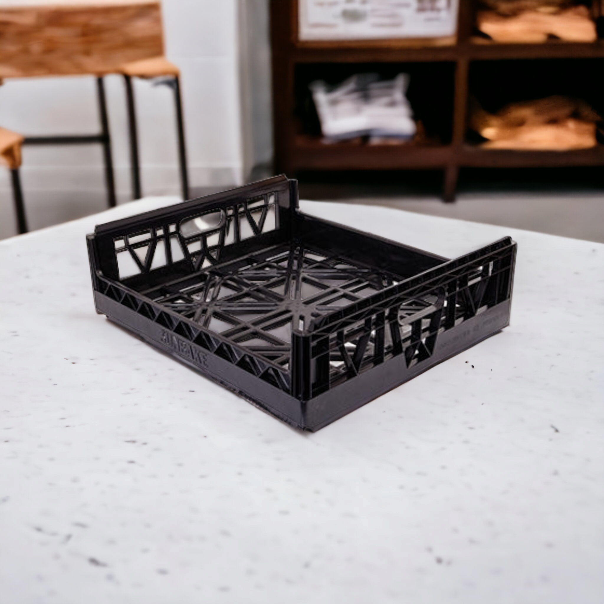 Plastic Bread Crate Tray Black - 10 Loafs 1.8KG