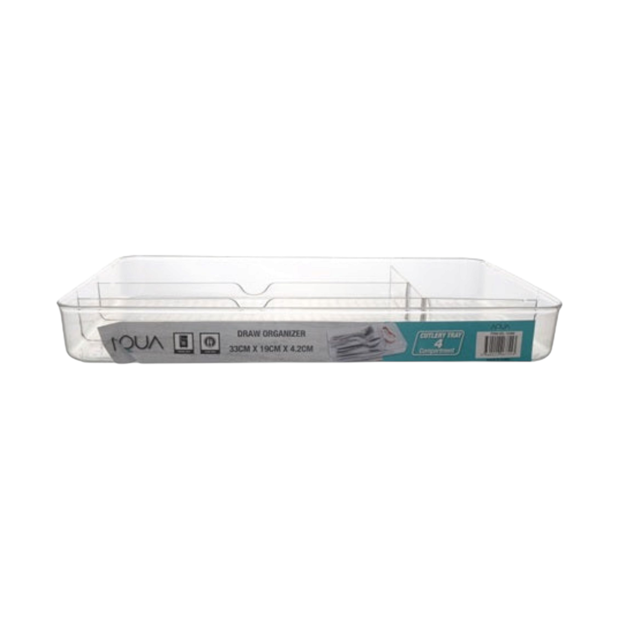 Aqua Cutlery Tray 33x19x4.2 4-Division 10366