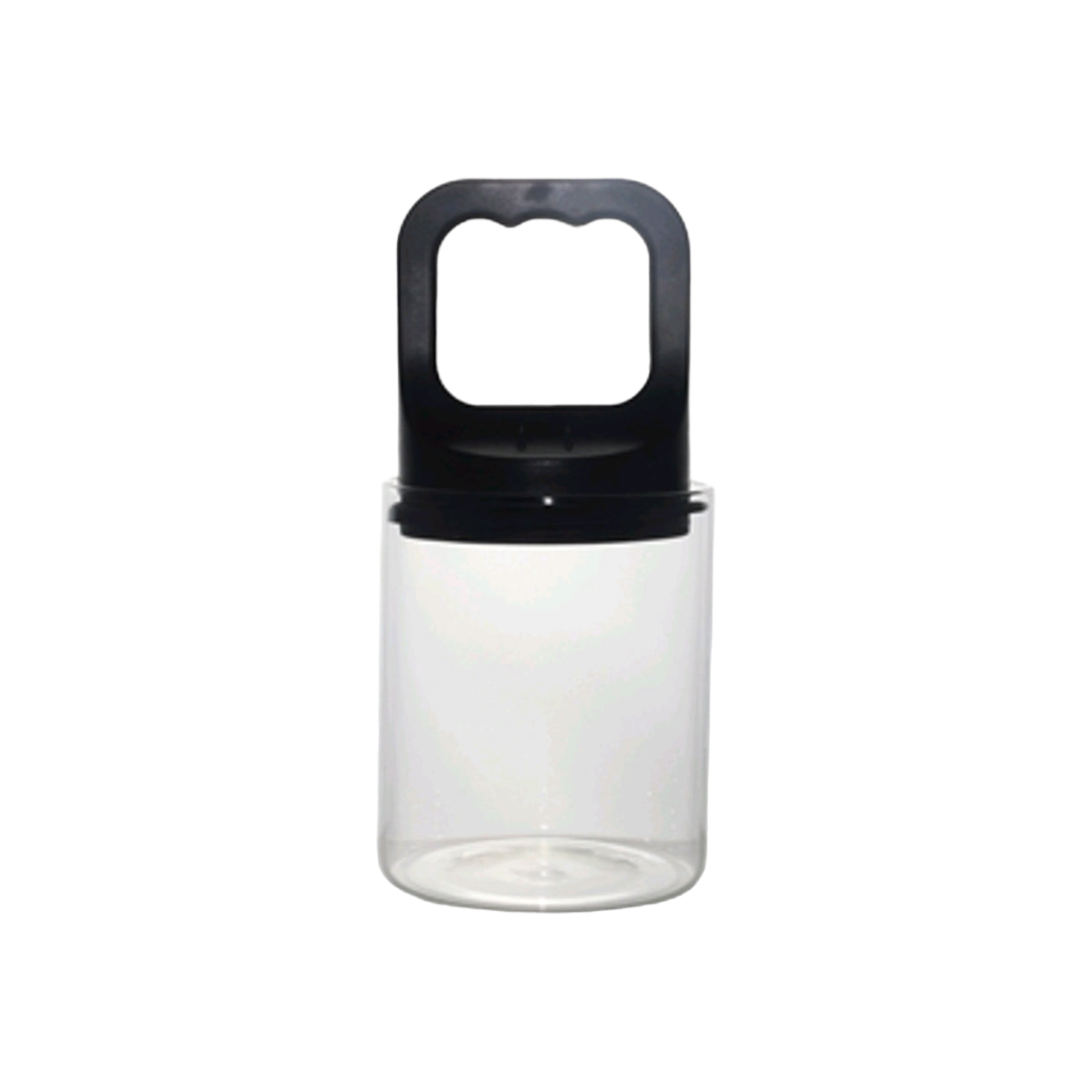 Aqua Glass Cannister Pull Suction Vacuum Lid Black 0.7L 27131