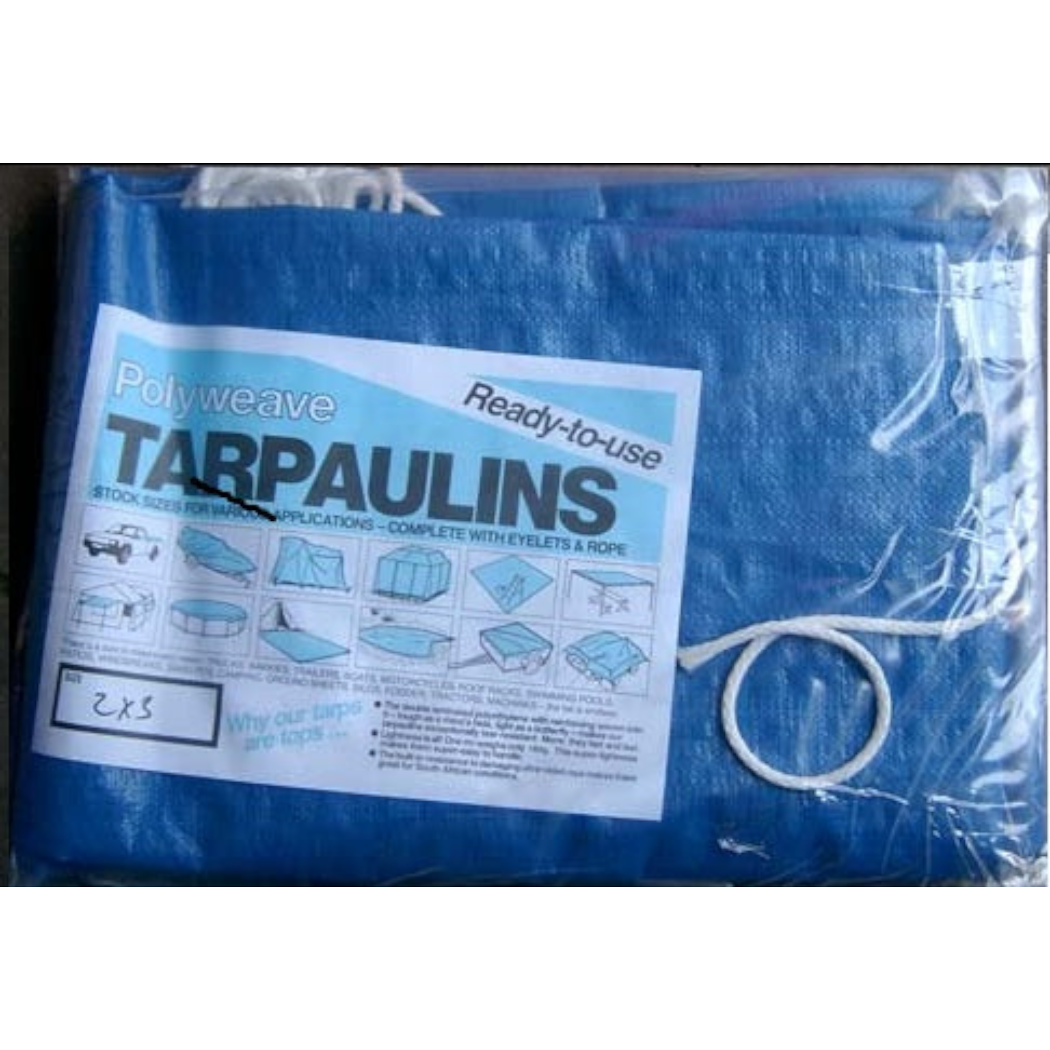 Tarpaulin 2x3m PVC 550gsm Extra Heavy Duty All Purpose Waterproof Cover