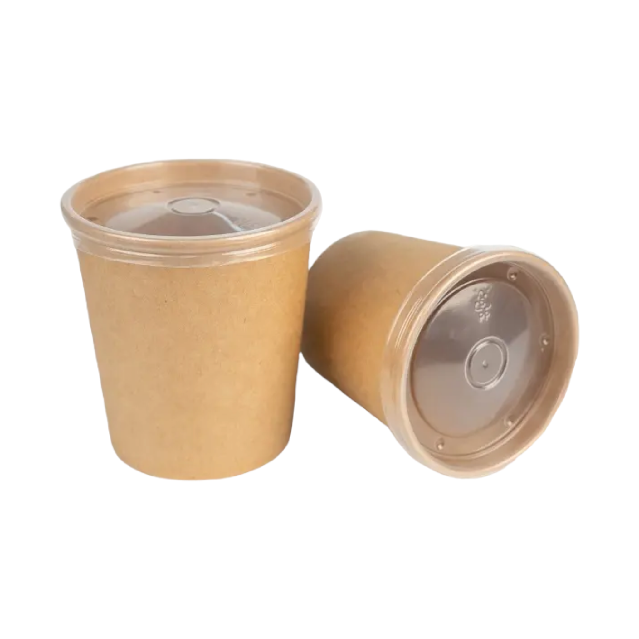 Kraft Food Lunch Soup Bowl Container with Pet Lid 480ml