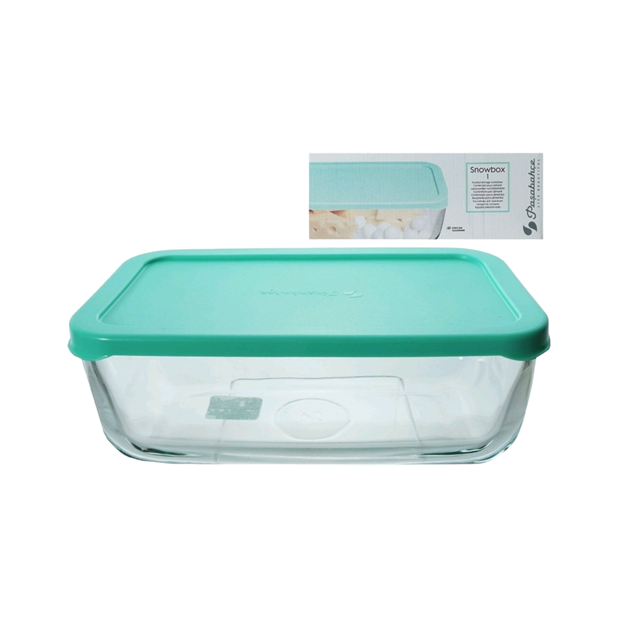 Pasabahce 1200ml Snowbox Bowl Food Saver Green 1.2L