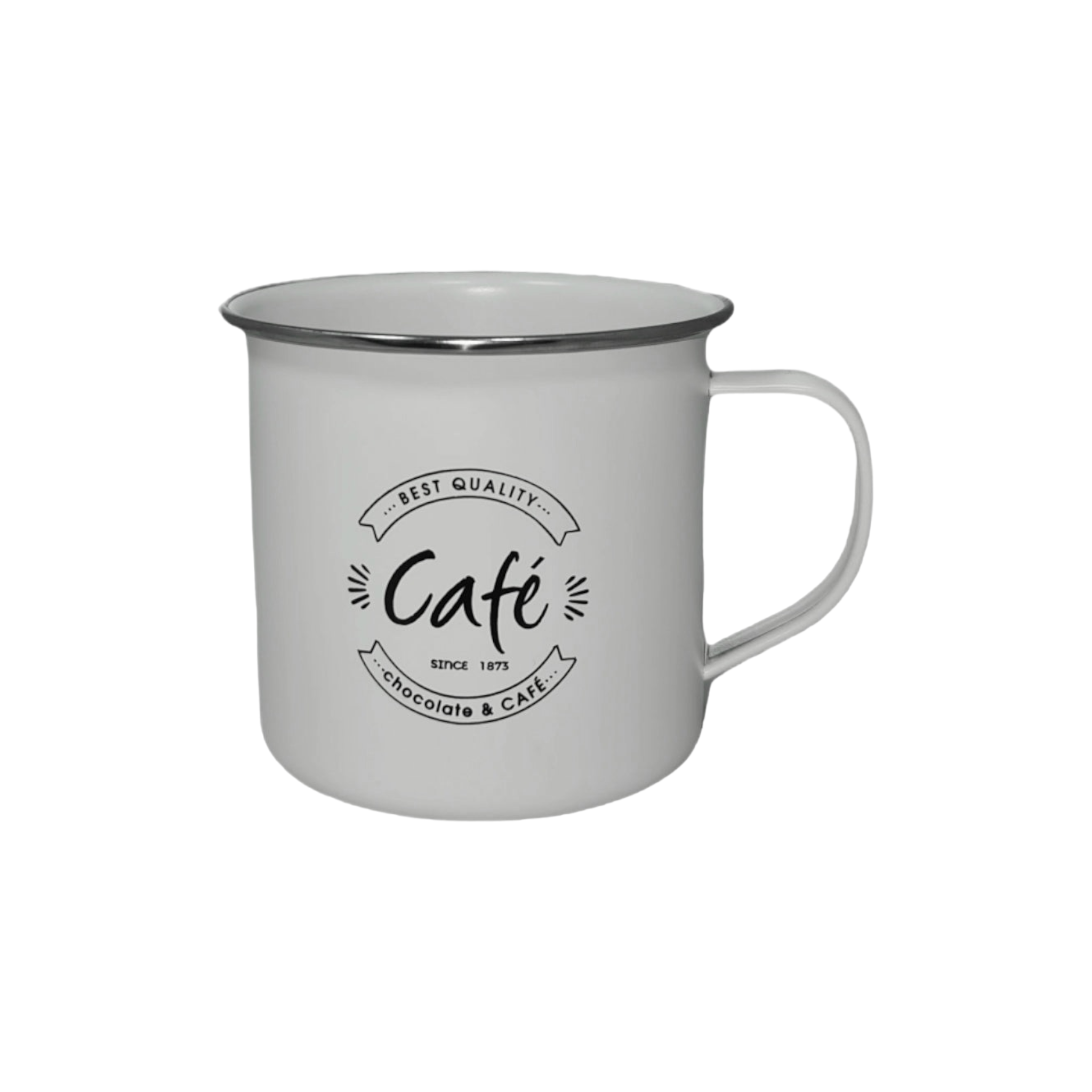 Enamel French Coffee Mug 10cm With Handle  SGN1848