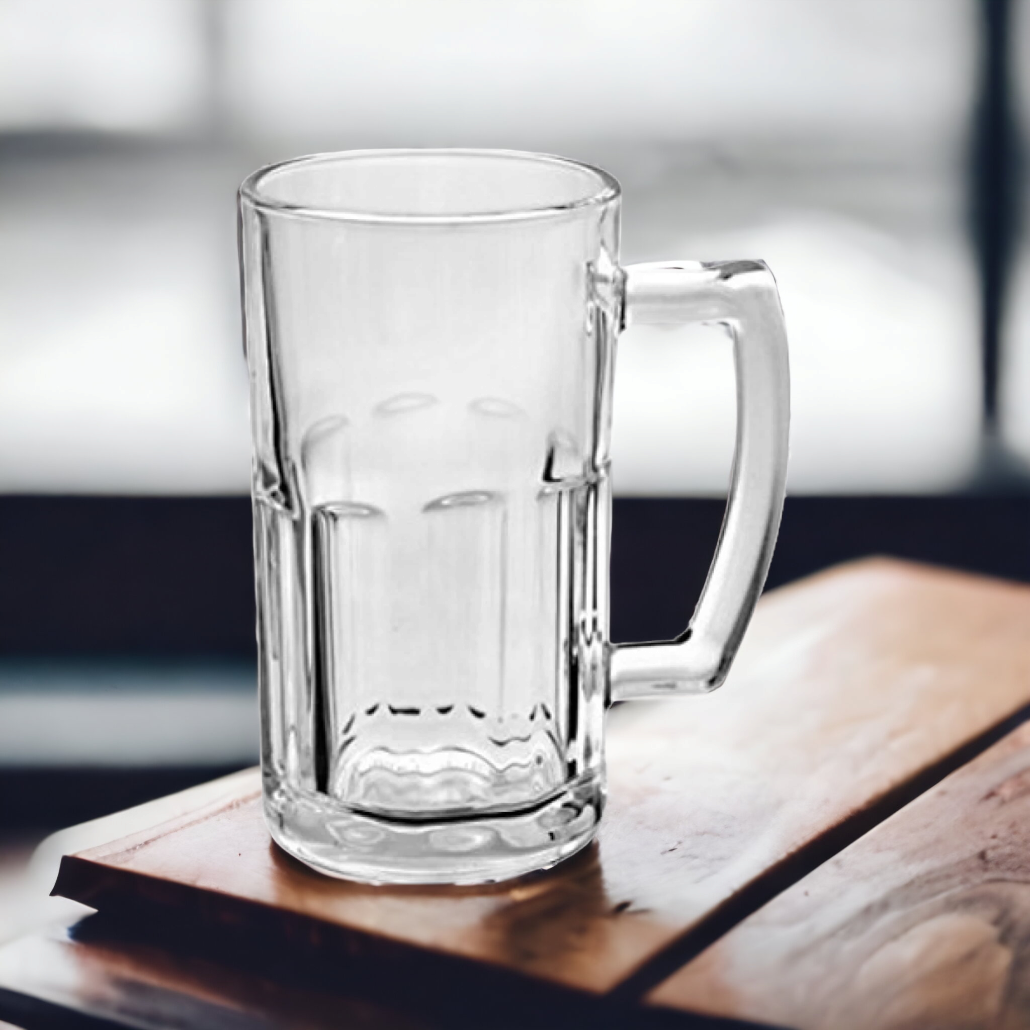Glass Drinking Mug 600ml 2pc Set
