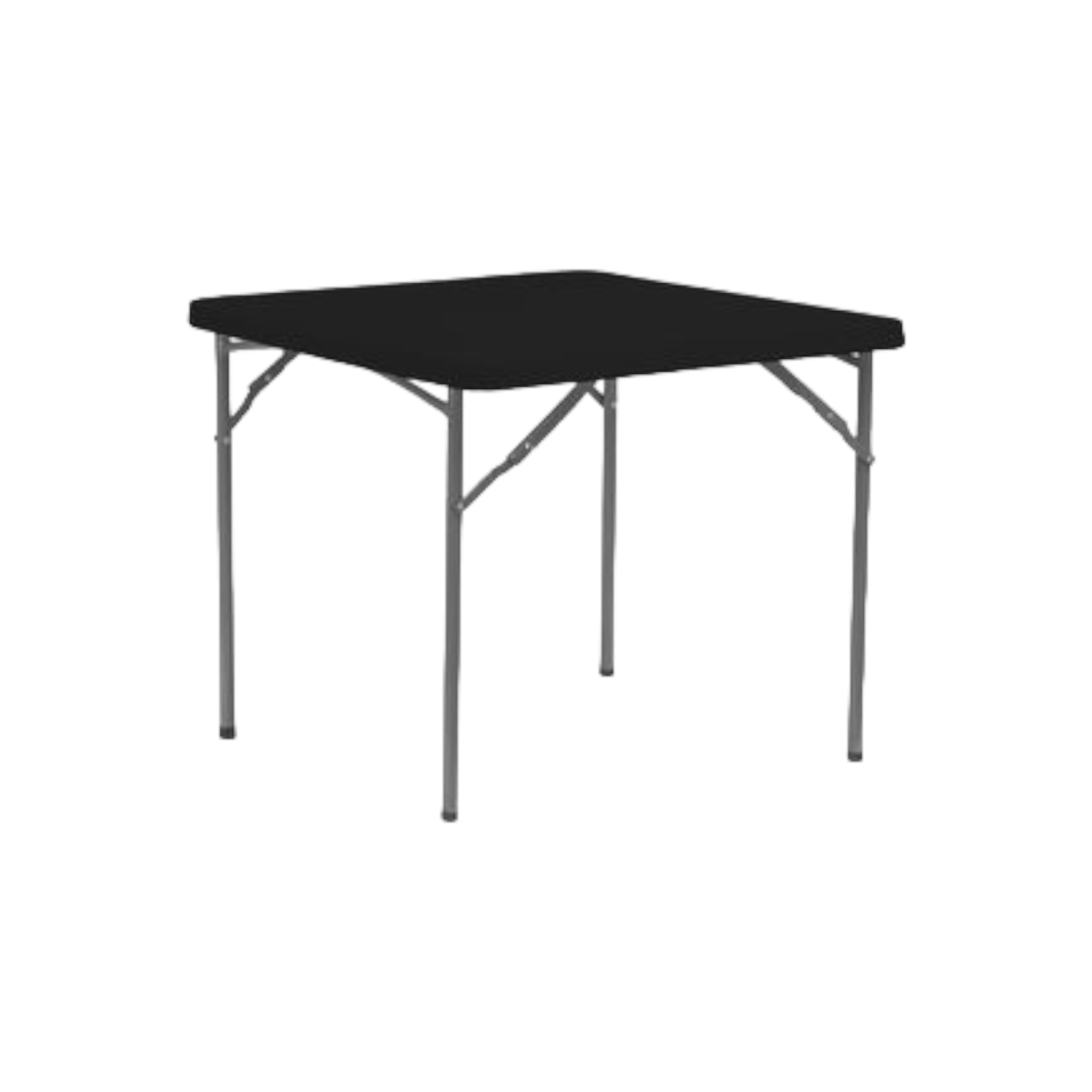 Steel Folding Table Square Black
