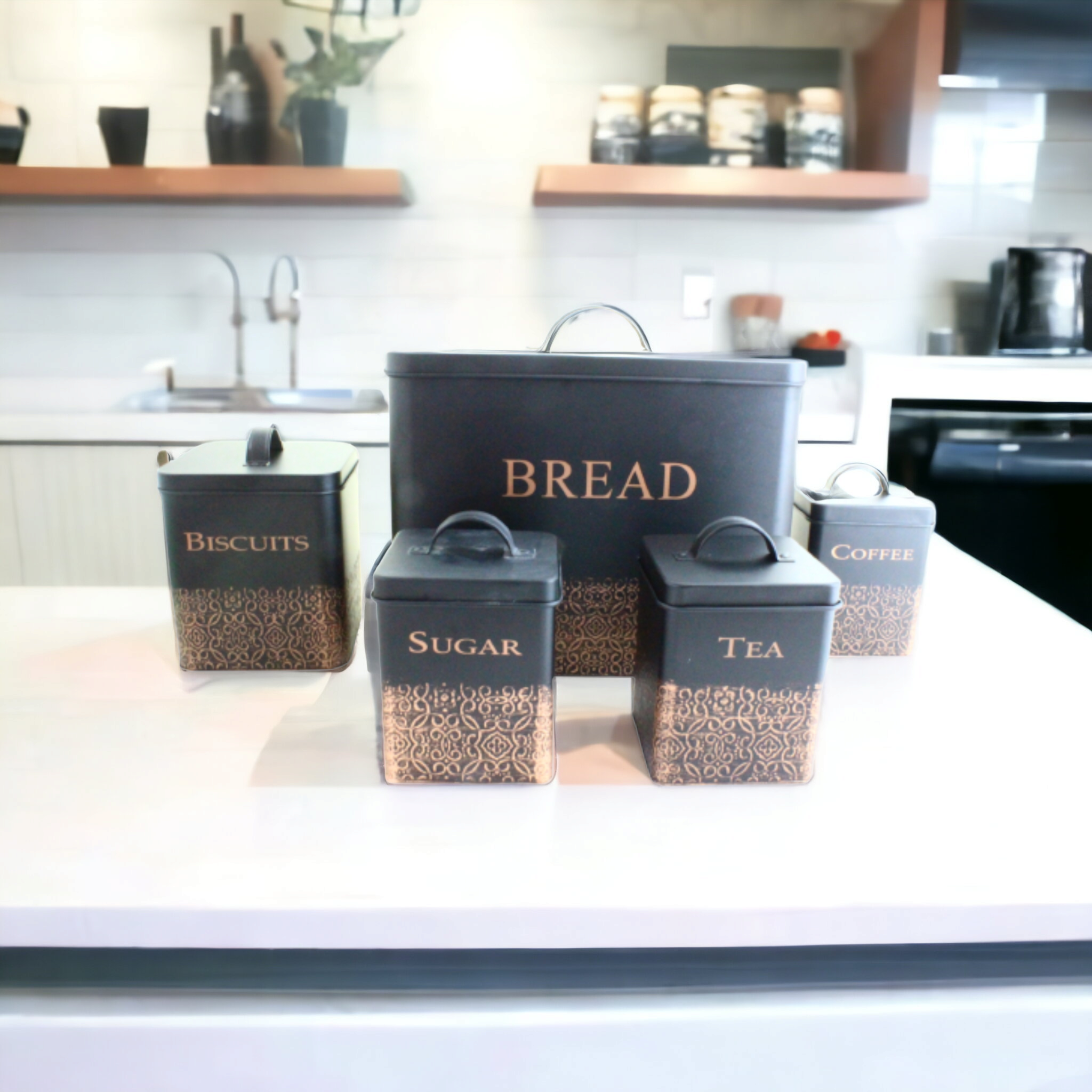 Bread Bin with Canisters 5pc Set HV159