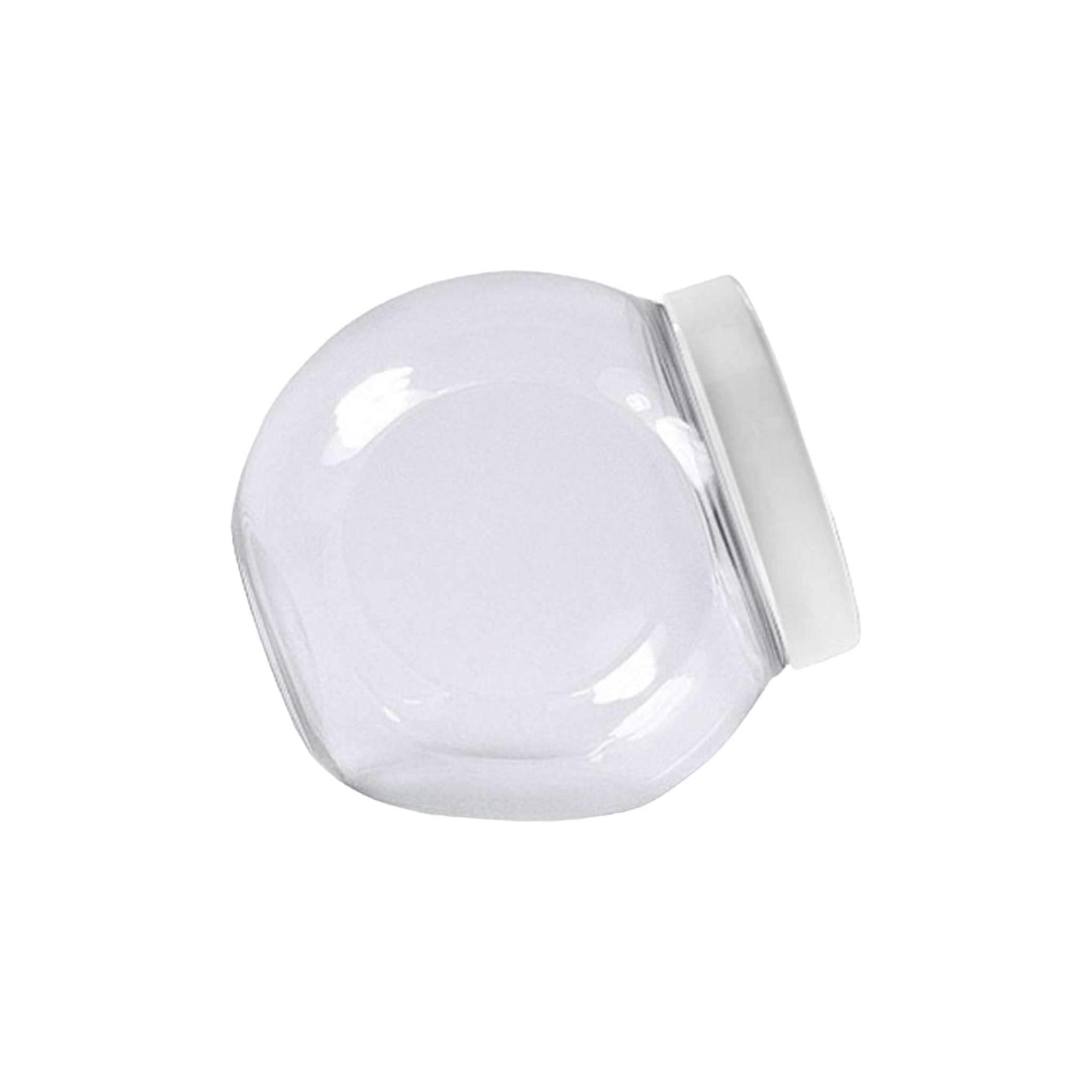 150ml PET Plastic Slanted Jar Round with White Lid