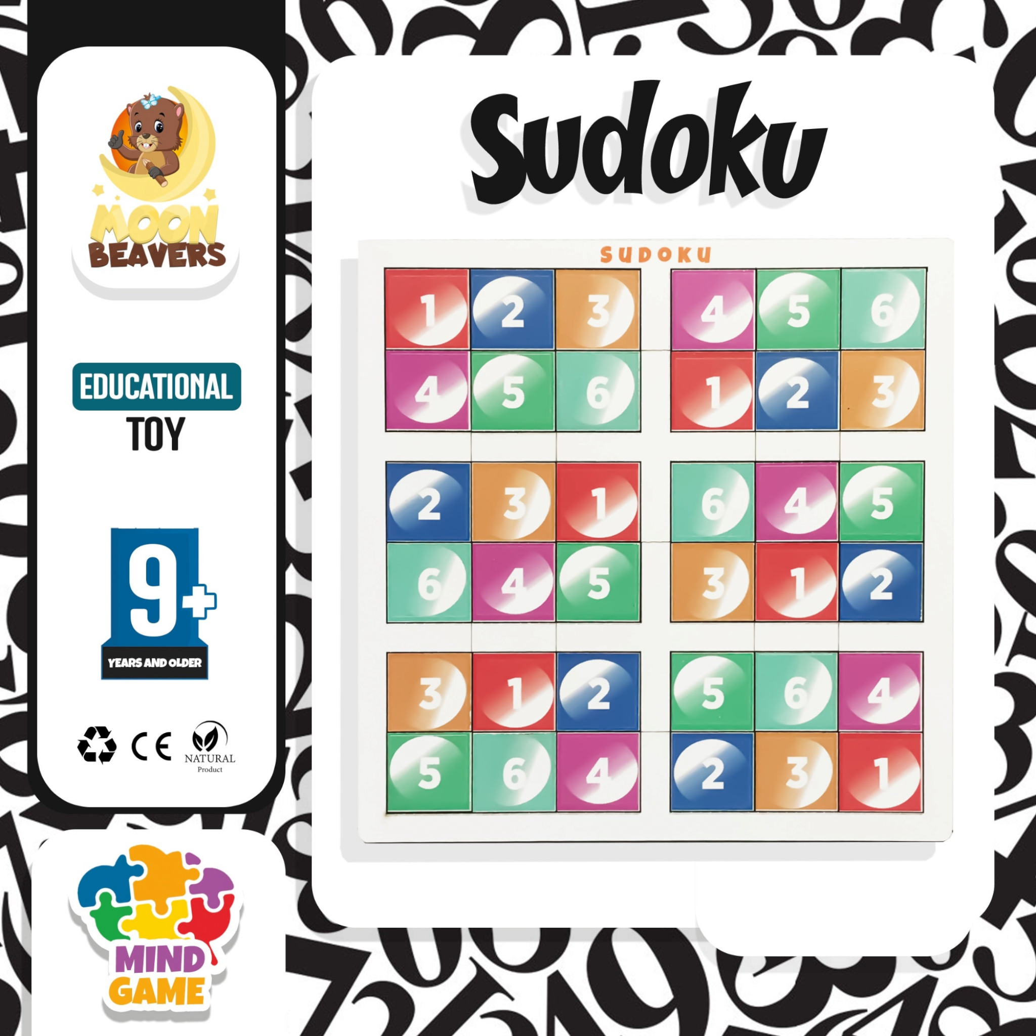 Educational Toy Wooden Sudolku 20x20cm MB39