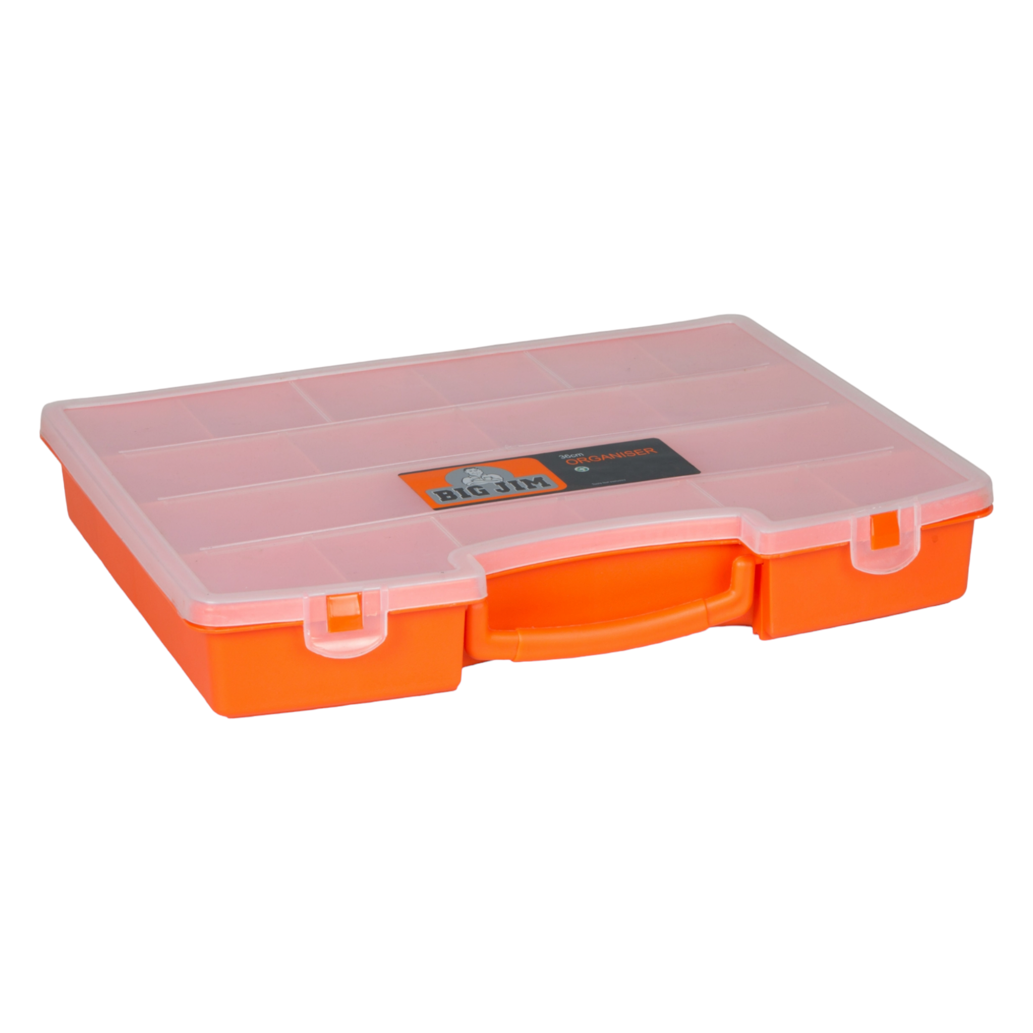 Big Jim Organiser 36cm Utility Tool Box Orange 17 Compartments
