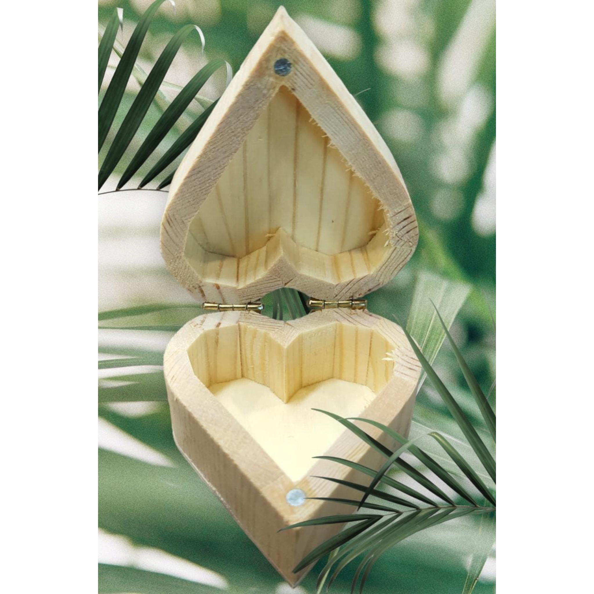 Wooden Jewellery Gift Box Heart Shape