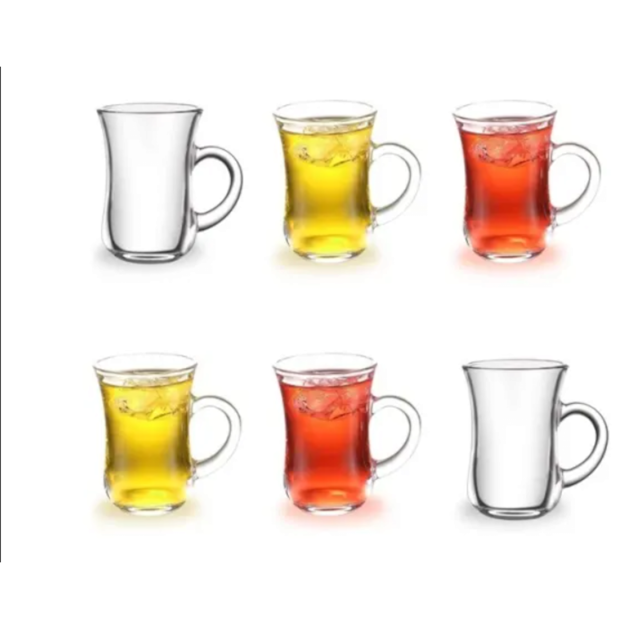 Turkish Glassb Tea Cup Set 6pack