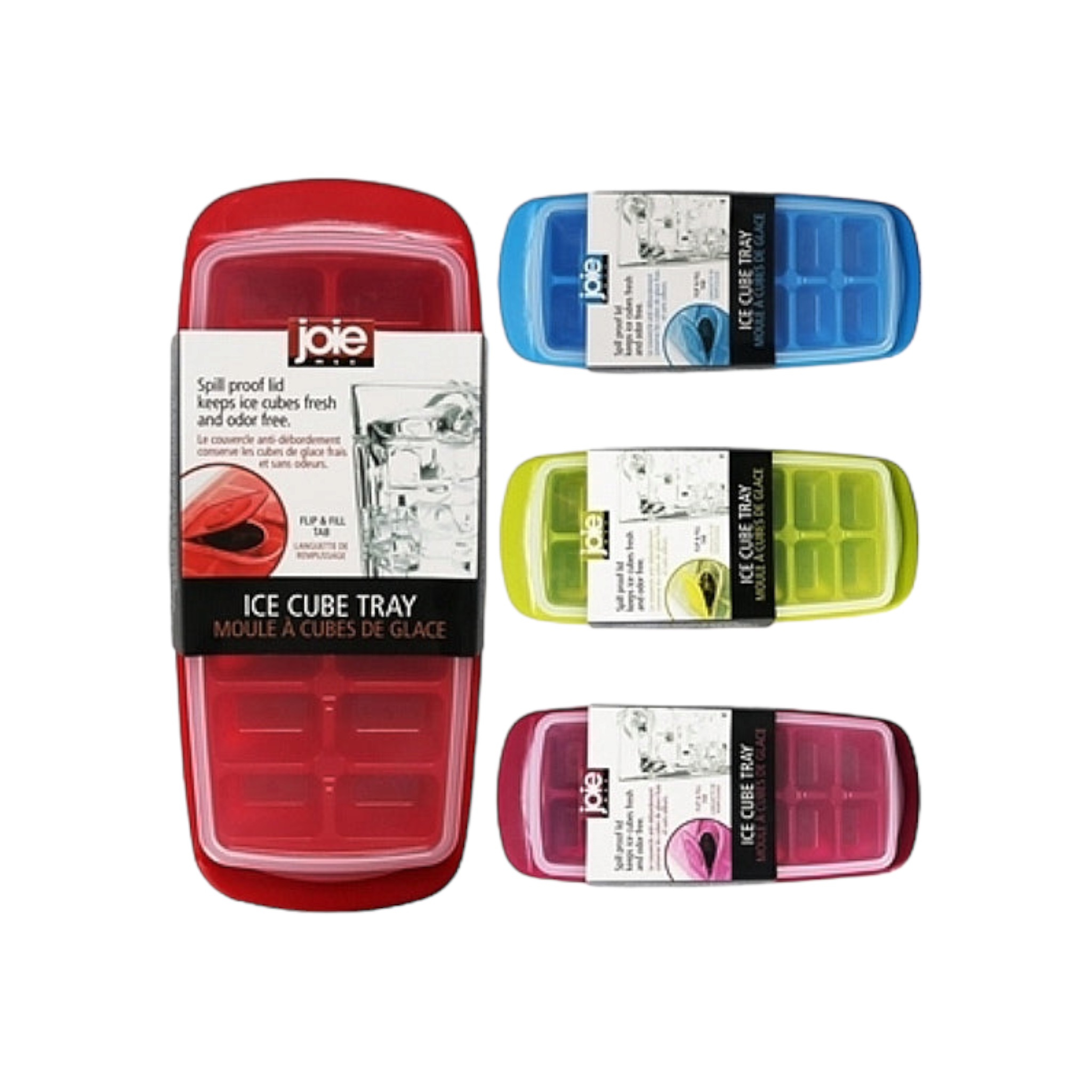 Joie Ice Cube Tray Mini 15 Grid Assorted Colour Flip n Fill 14686