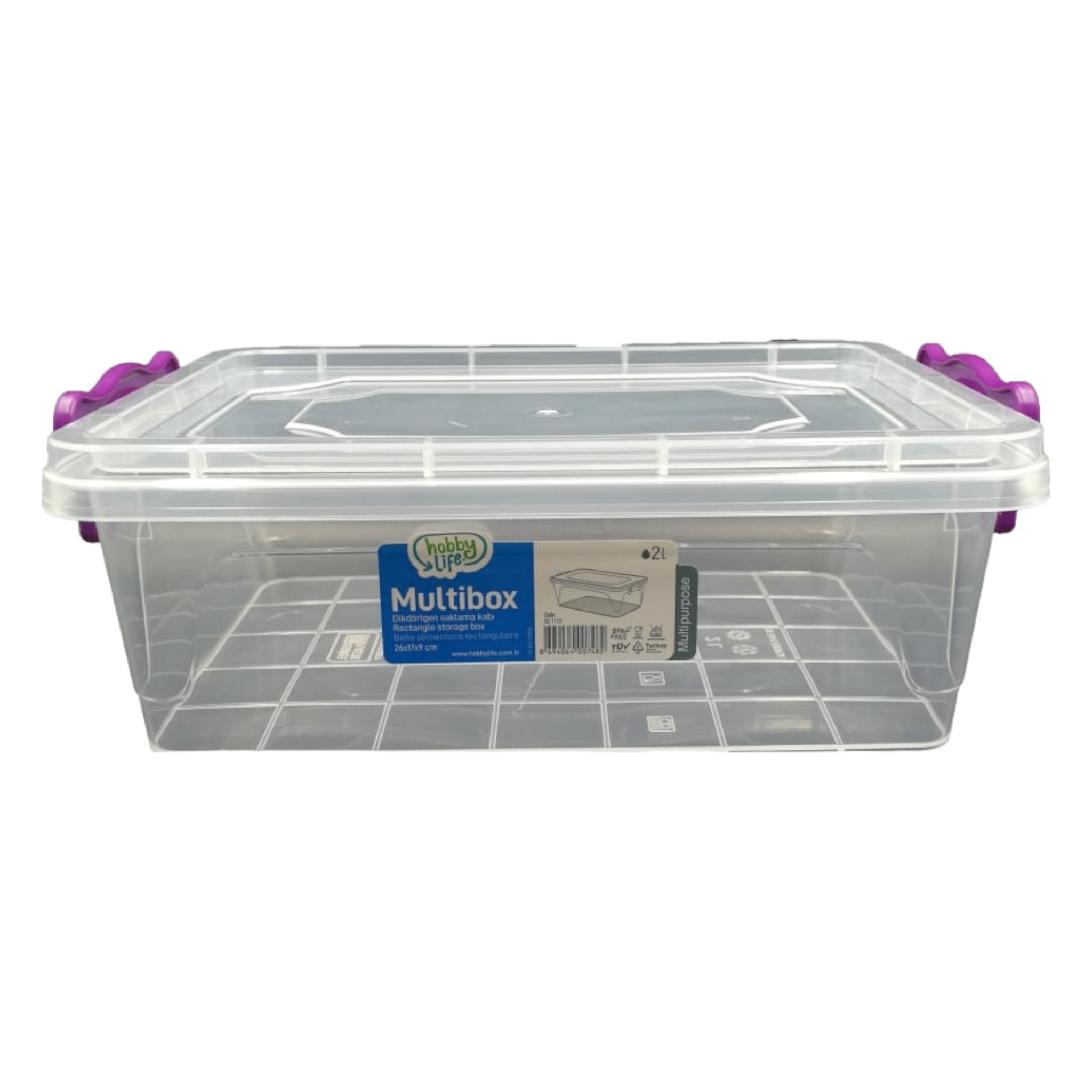 Hobby Life Plastic Storage Flat Storage Utility Container Multi Box Rectangle 2L 021112