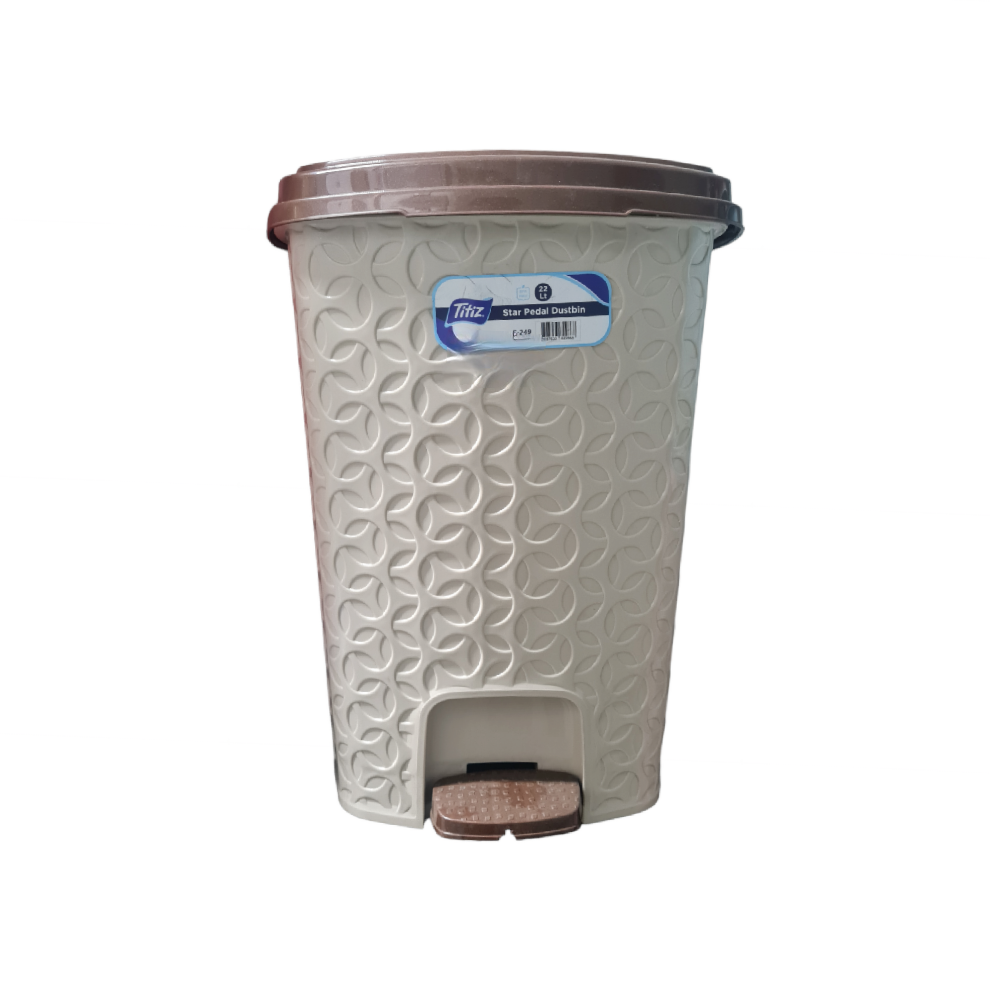 Titiz Star Pedal Refuse Dustbin Rattan No.3 22L E-249