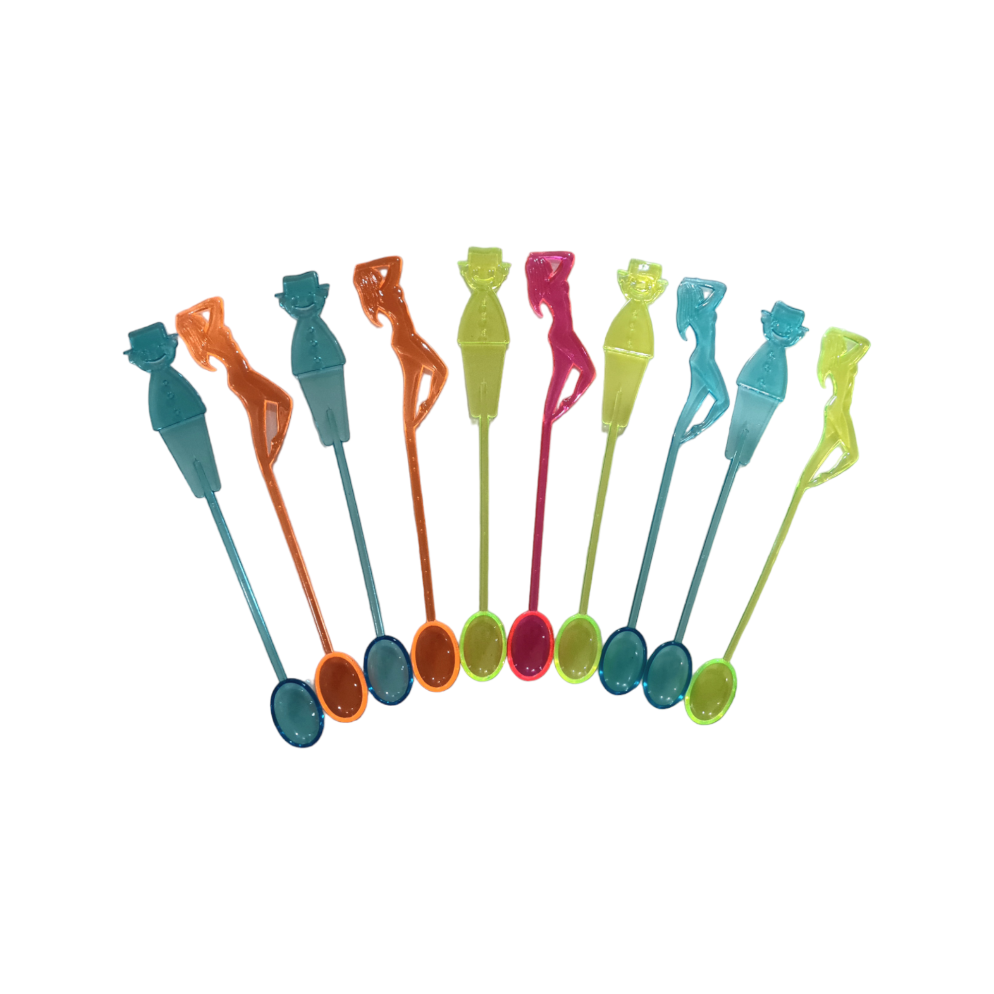 Cocktail Party Stirrer Spoons - Man&Lady 10pc