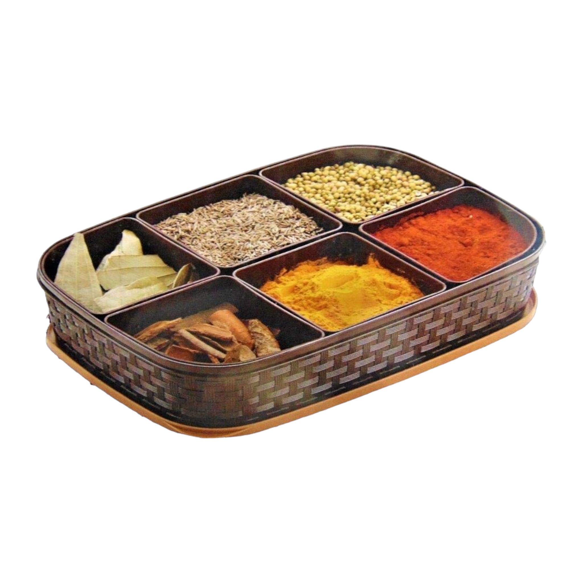 Nakoda Gemini Masala Dabba Plastic Spice Box Rectangular Nu Ware