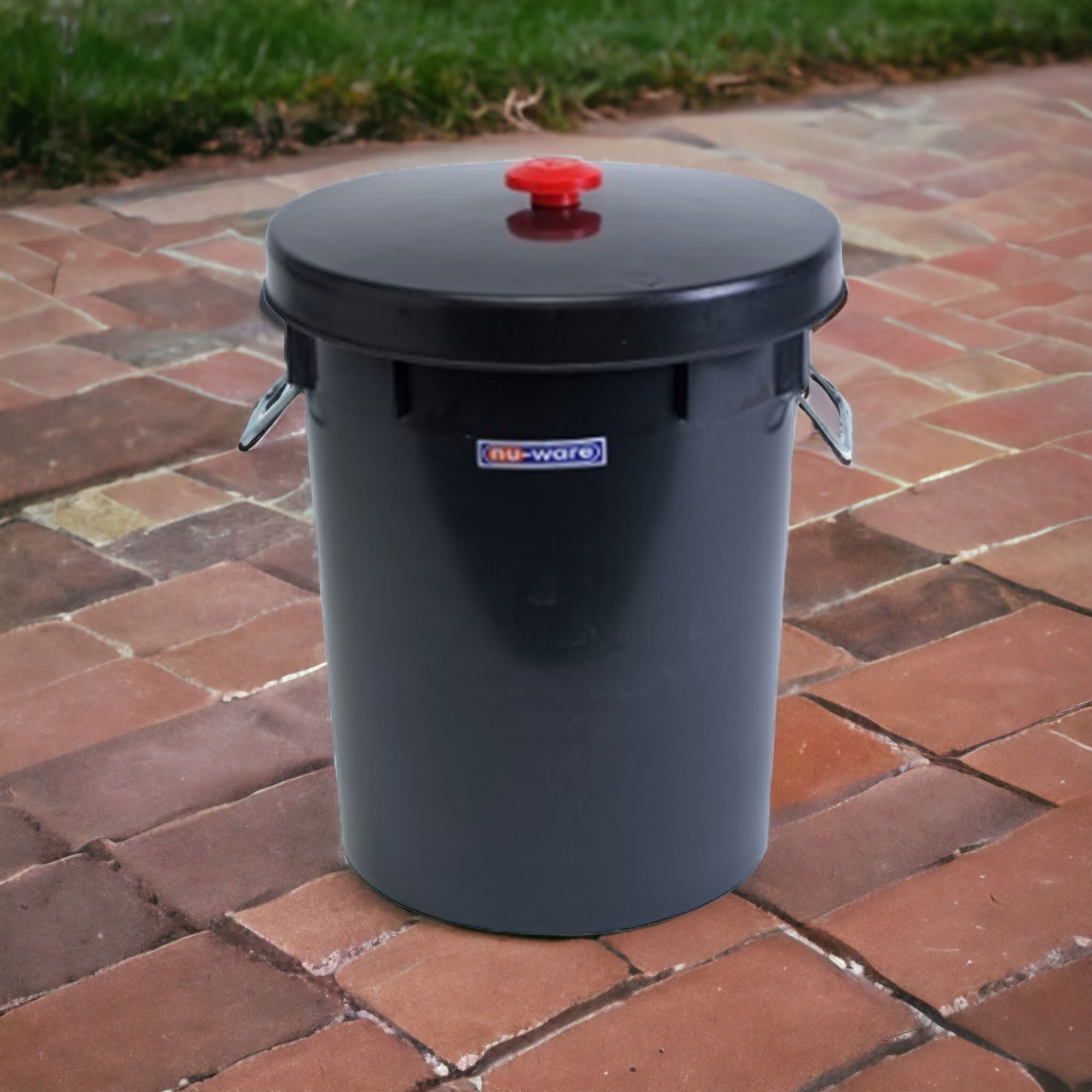 50L Refuse Dumpster Waste Bin Black Nu Ware