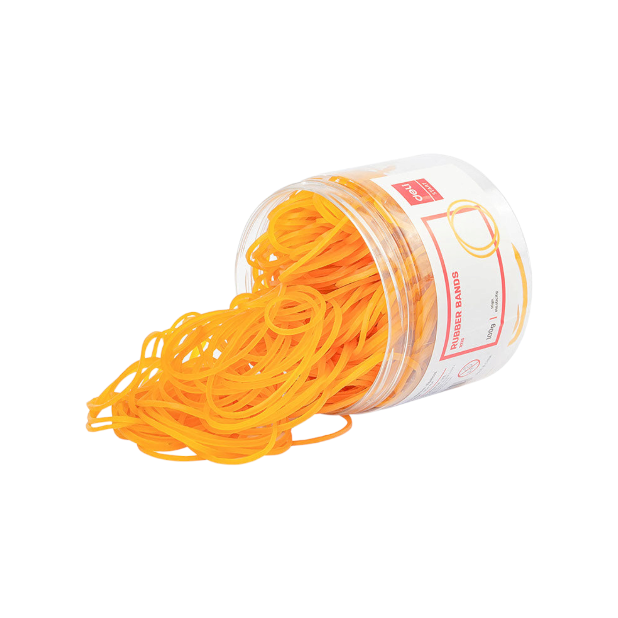 Deli Rubber Bands Around 70mm Yellow 100pcs
