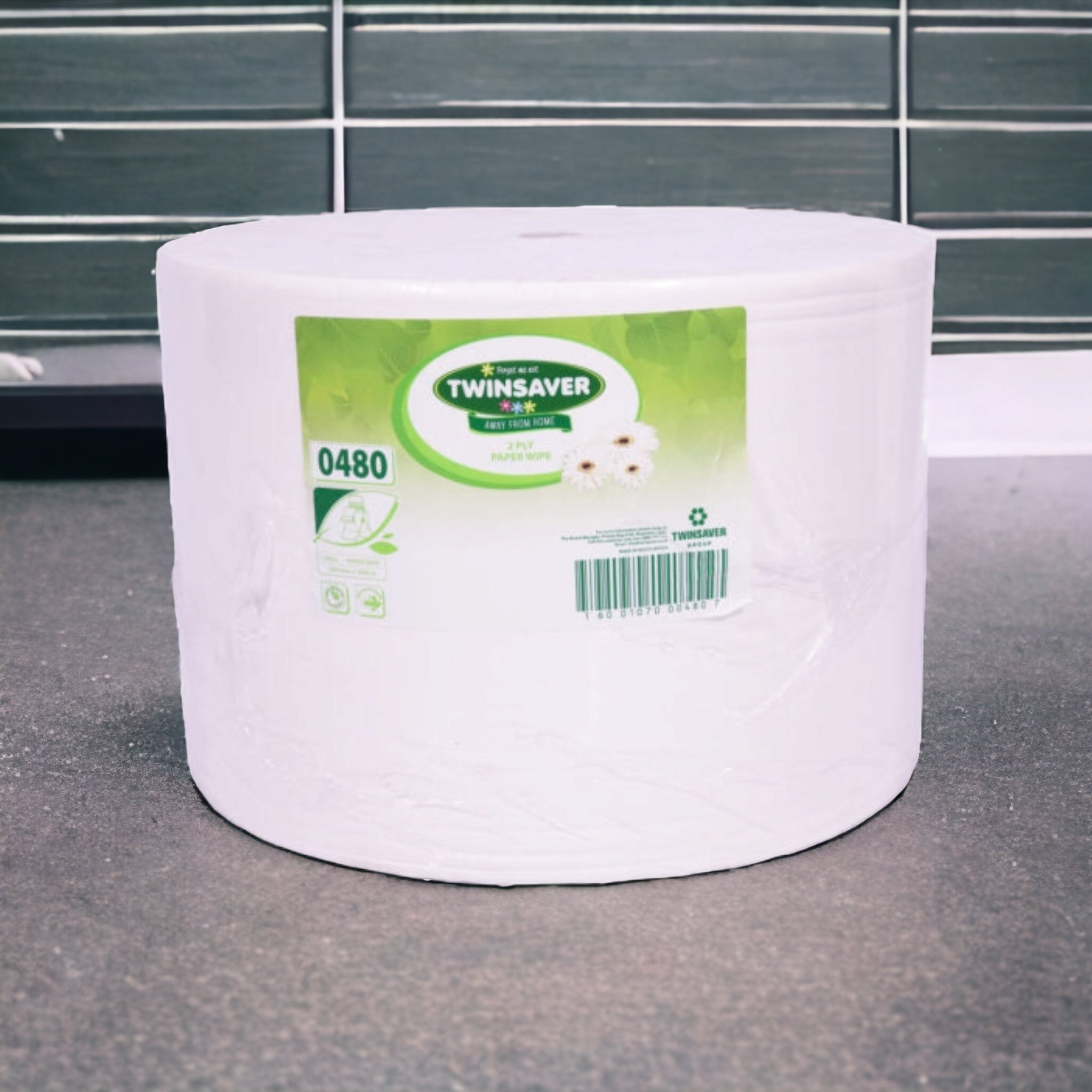 Twinsaver 2ply Paper Wipe Roll  280mmx1000m 0480