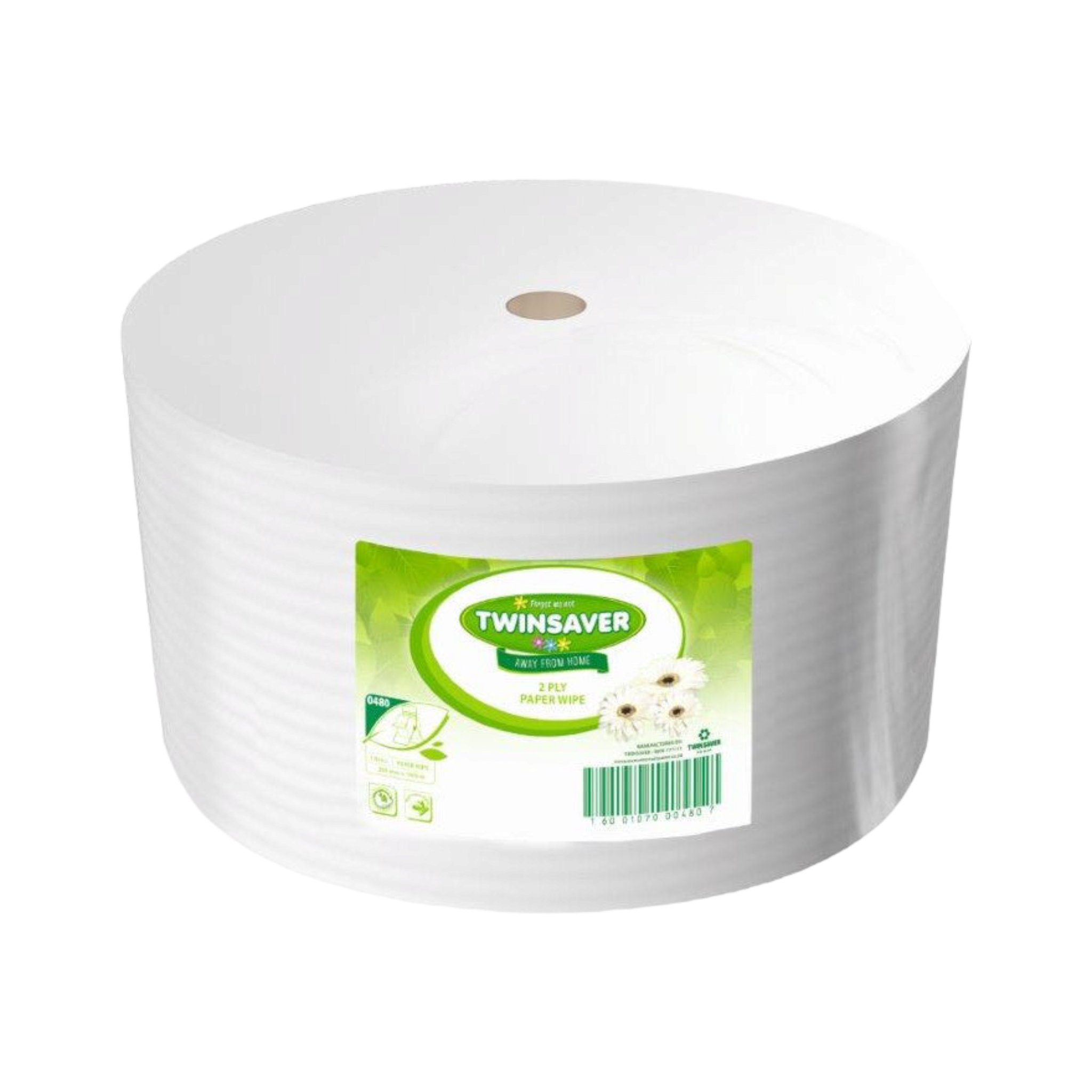 Twinsaver 2ply Paper Wipe Roll  280mmx1000m 0480