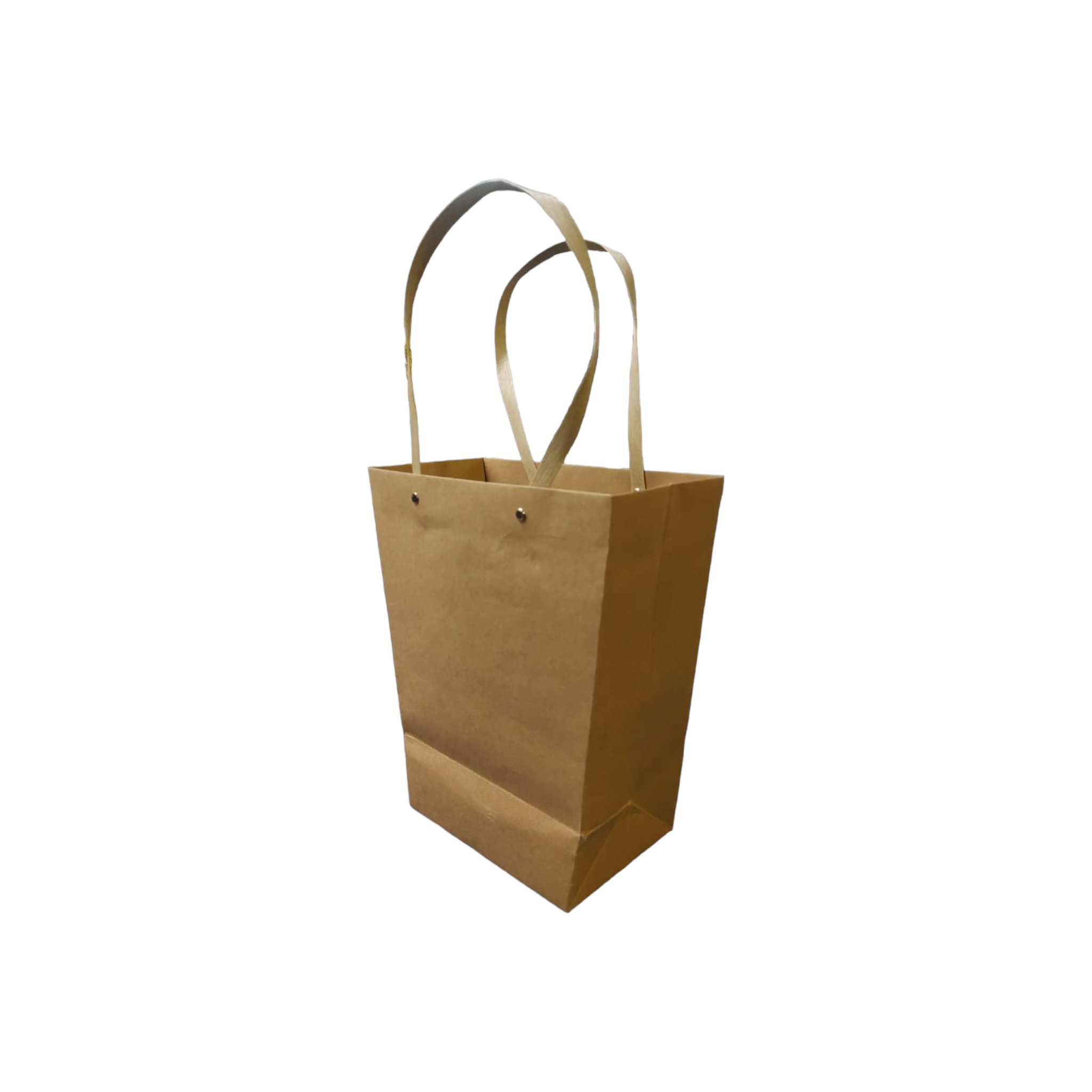 Kraft Paper Shopping Bag with Carry Handle Small 22.5x17.5x12xH-18cm