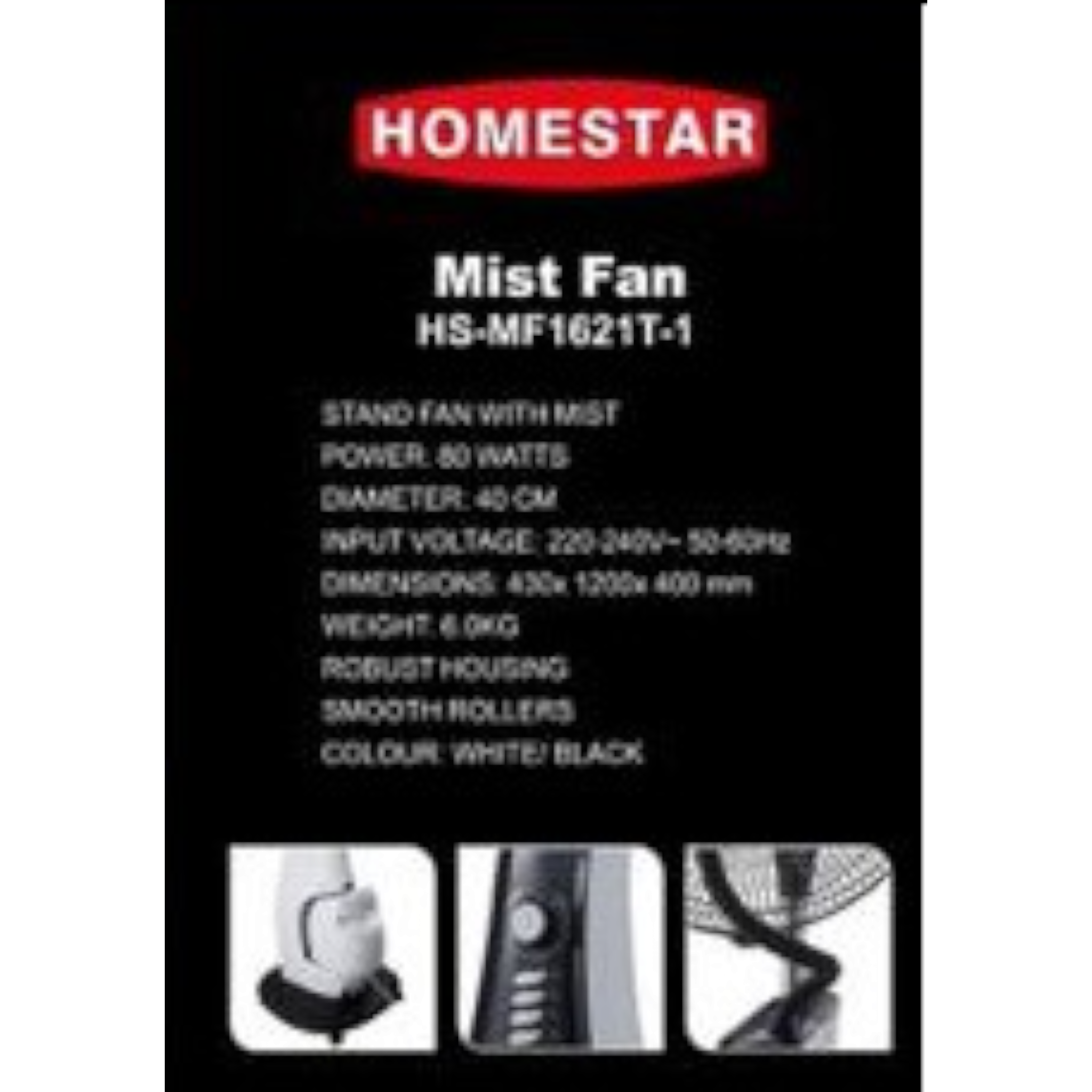 Mist Pedestal Fan MF-1621T