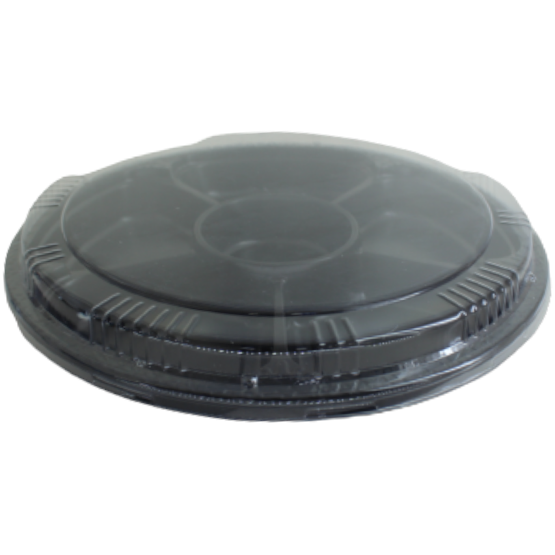 Disposable Snack Container 6 Division with Lid Black XPP652
