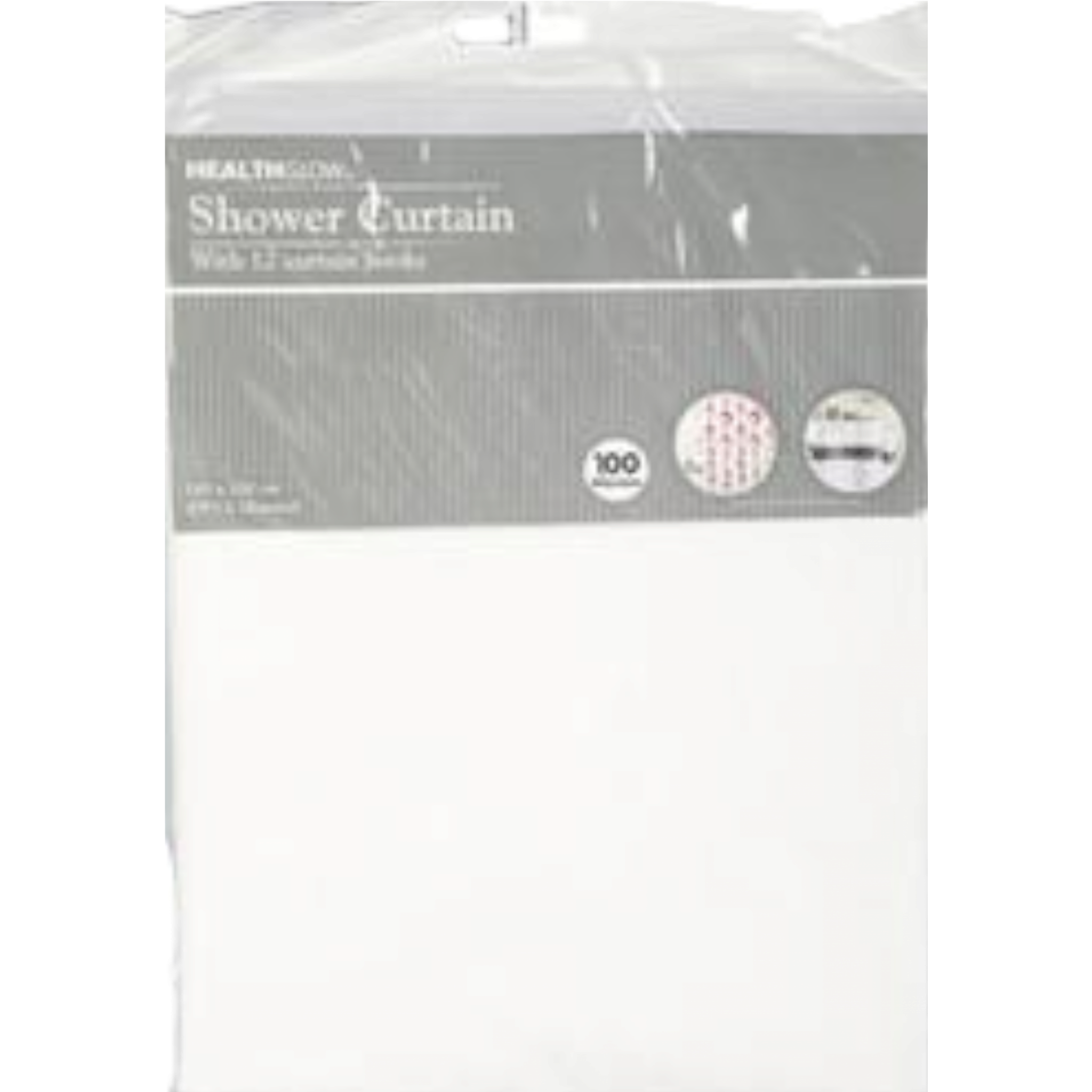 Shower Curtain Plastic with 12 Hook 180x180cm