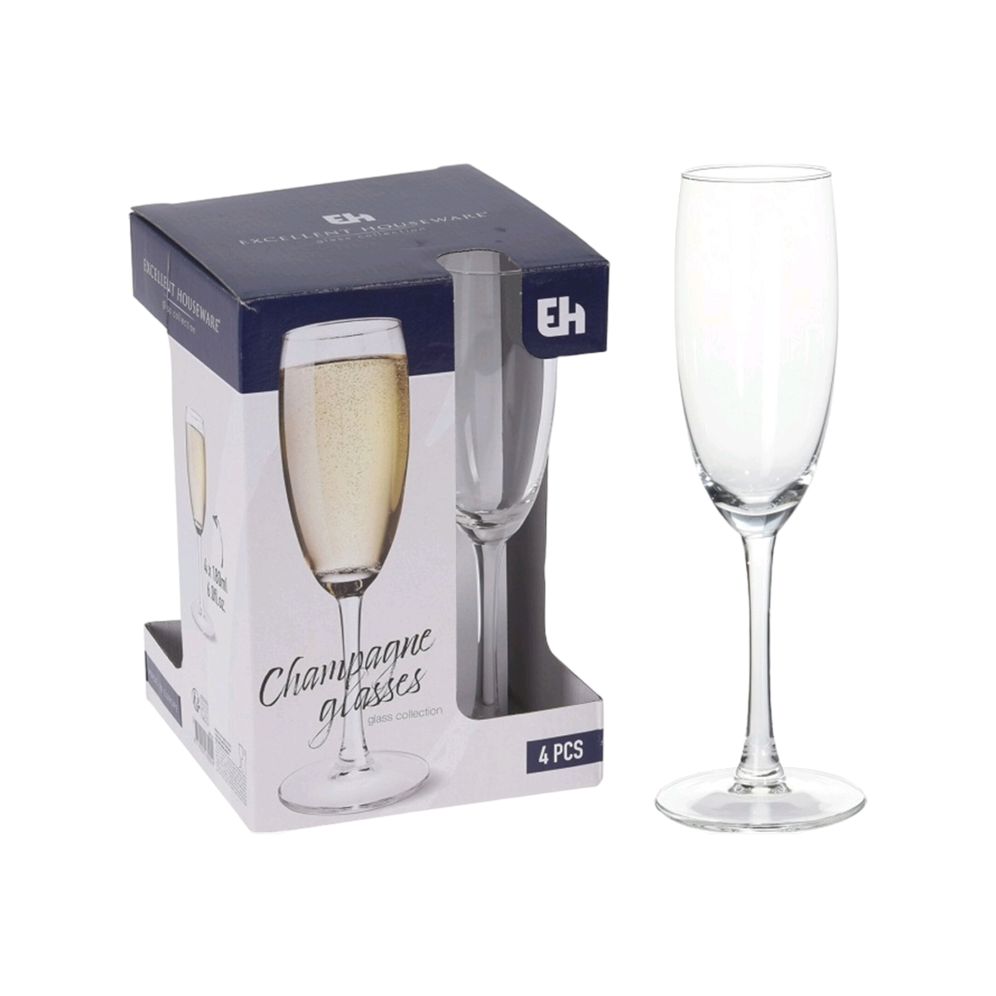 EH Vinissimo Glass Tumbler 180ml Champagne 4Pack 21890