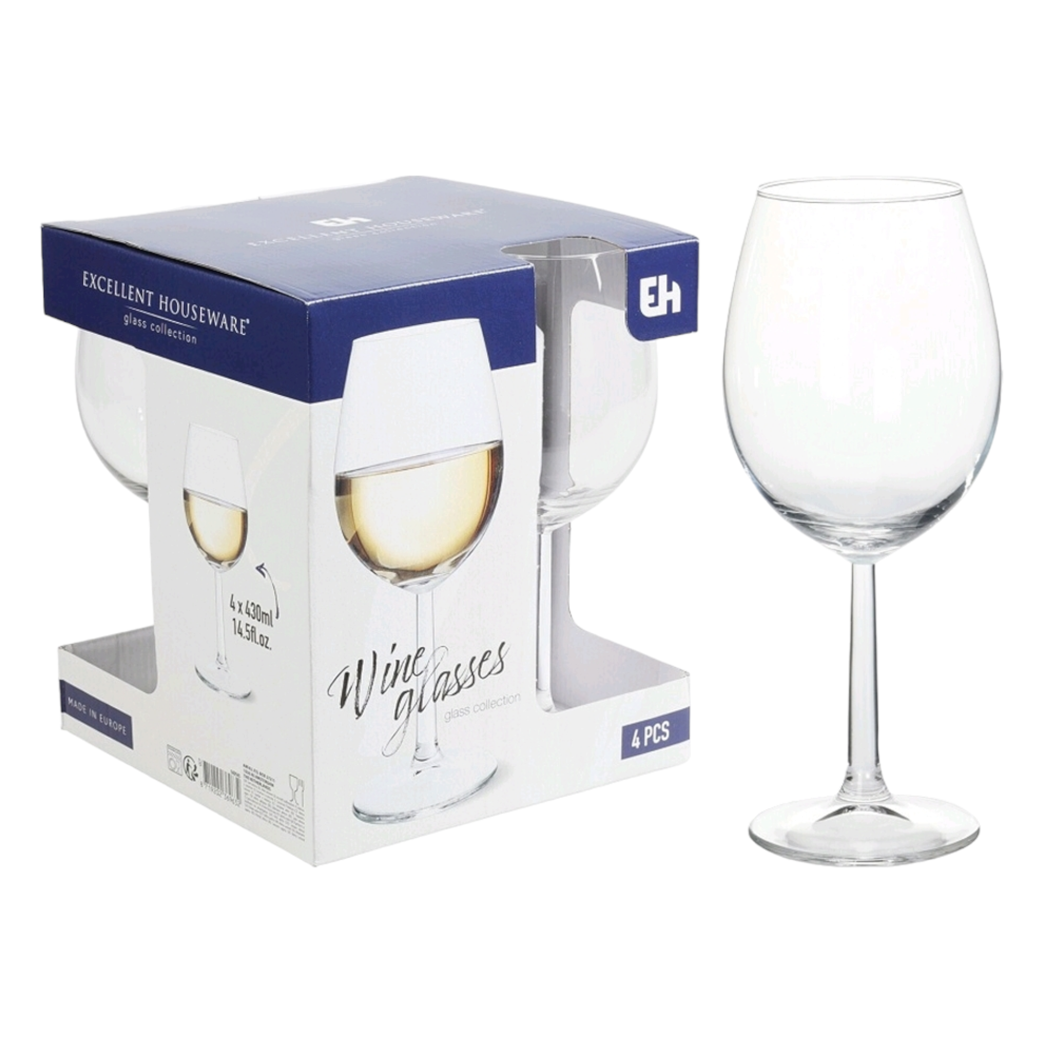 EH Vinissimo Glass Tumbler 430ml White Wine 4Pack 21888