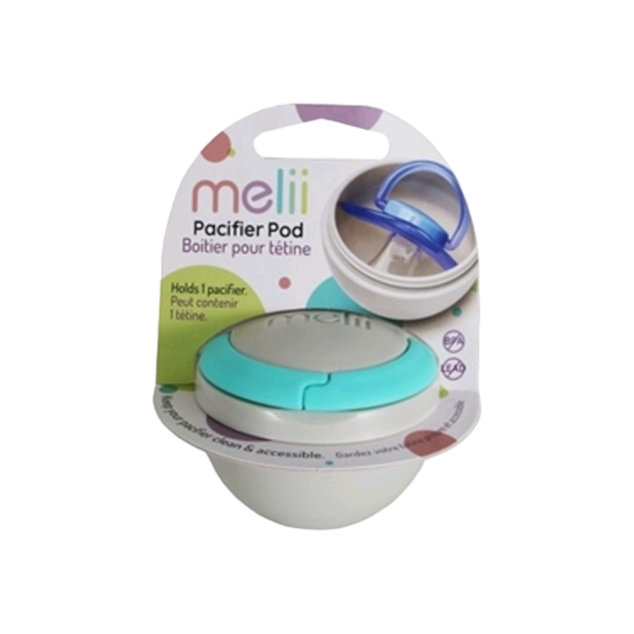 Melii Pacifier Pod Blue and Grey 15761