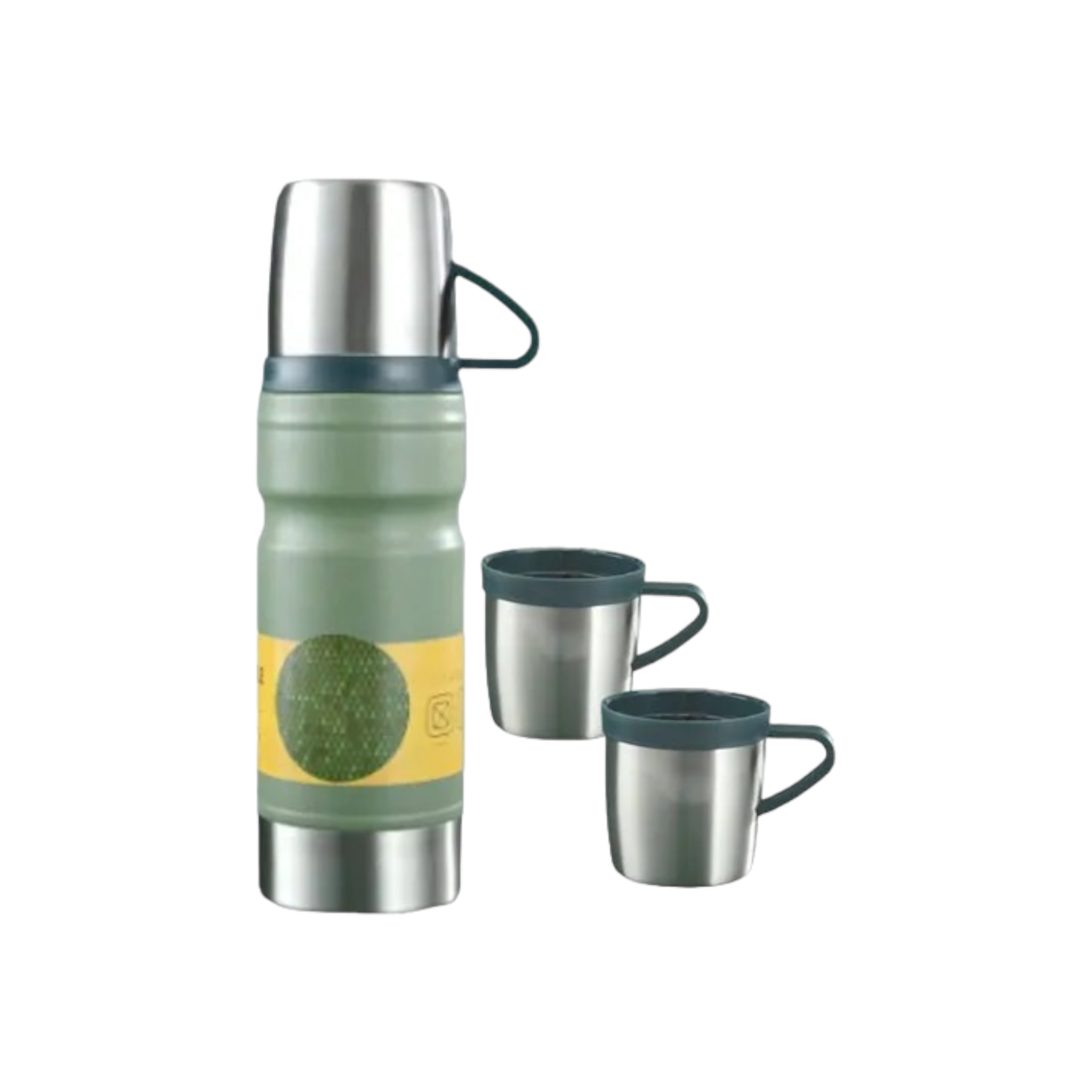 Thermos Travel Flask 680ml with 3 Cups Stainless Steel XBOT160