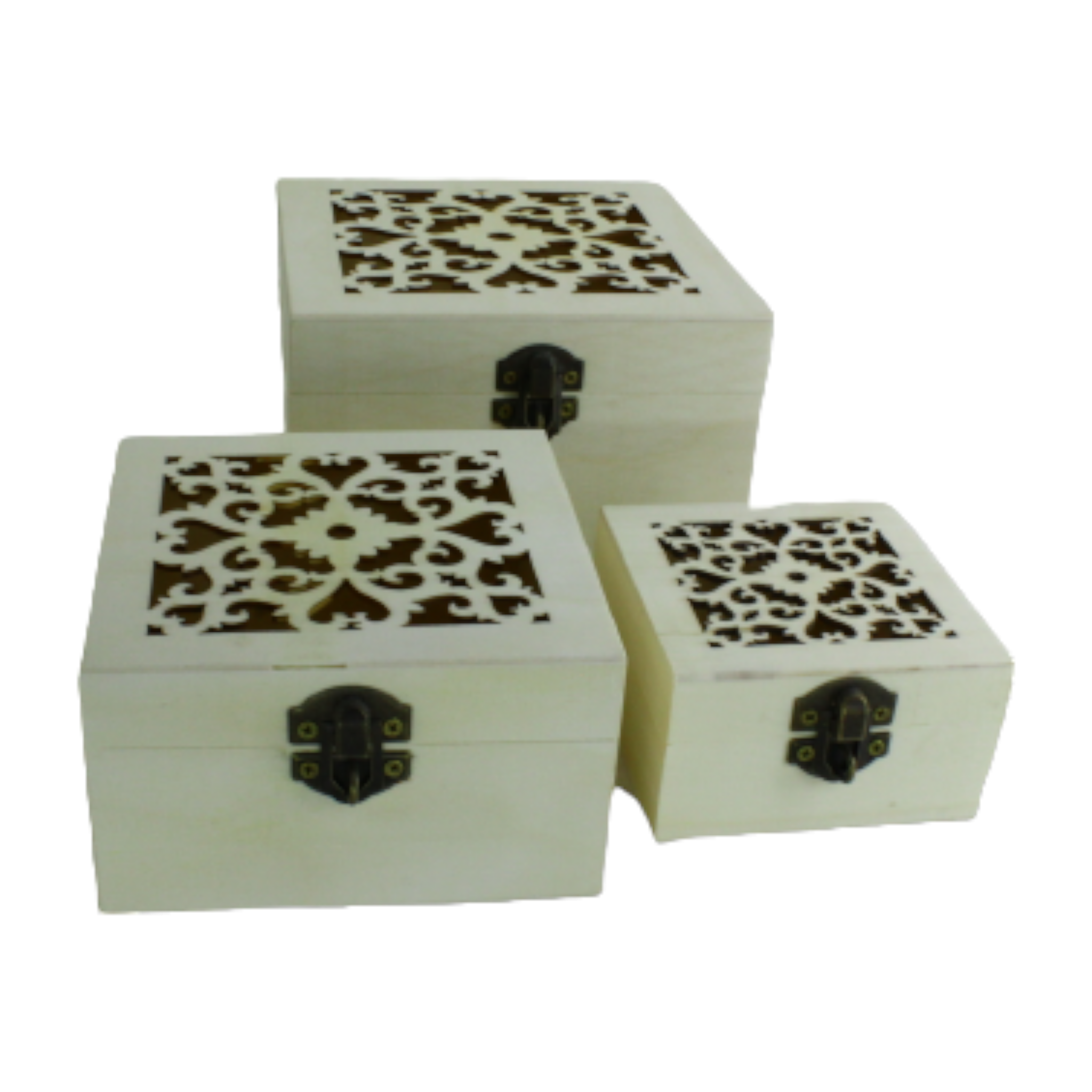 Wooden Storage Gift Box 3pc Set XWD037