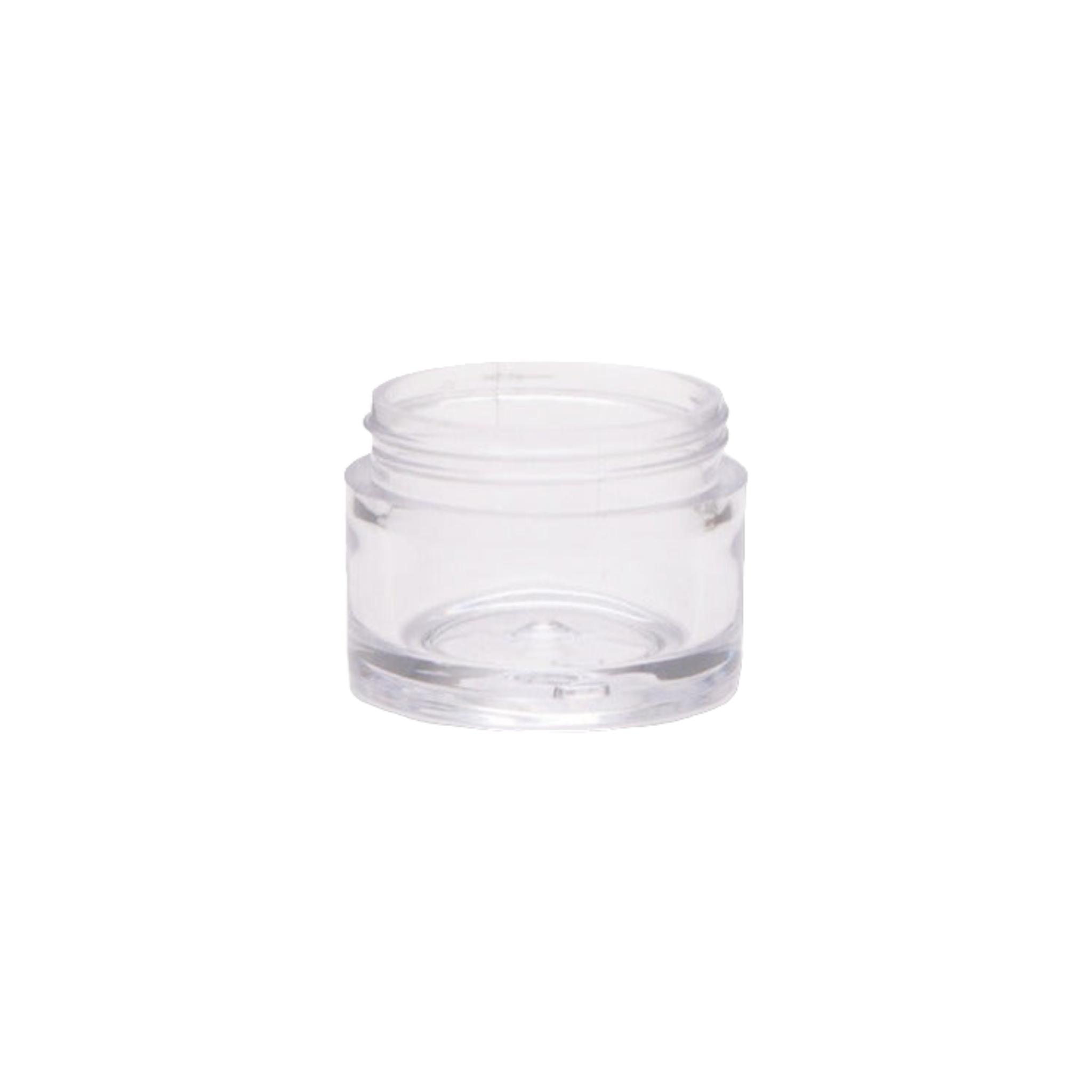 10ml PVC Plastic Cosmetic Jar with Black or White Lid