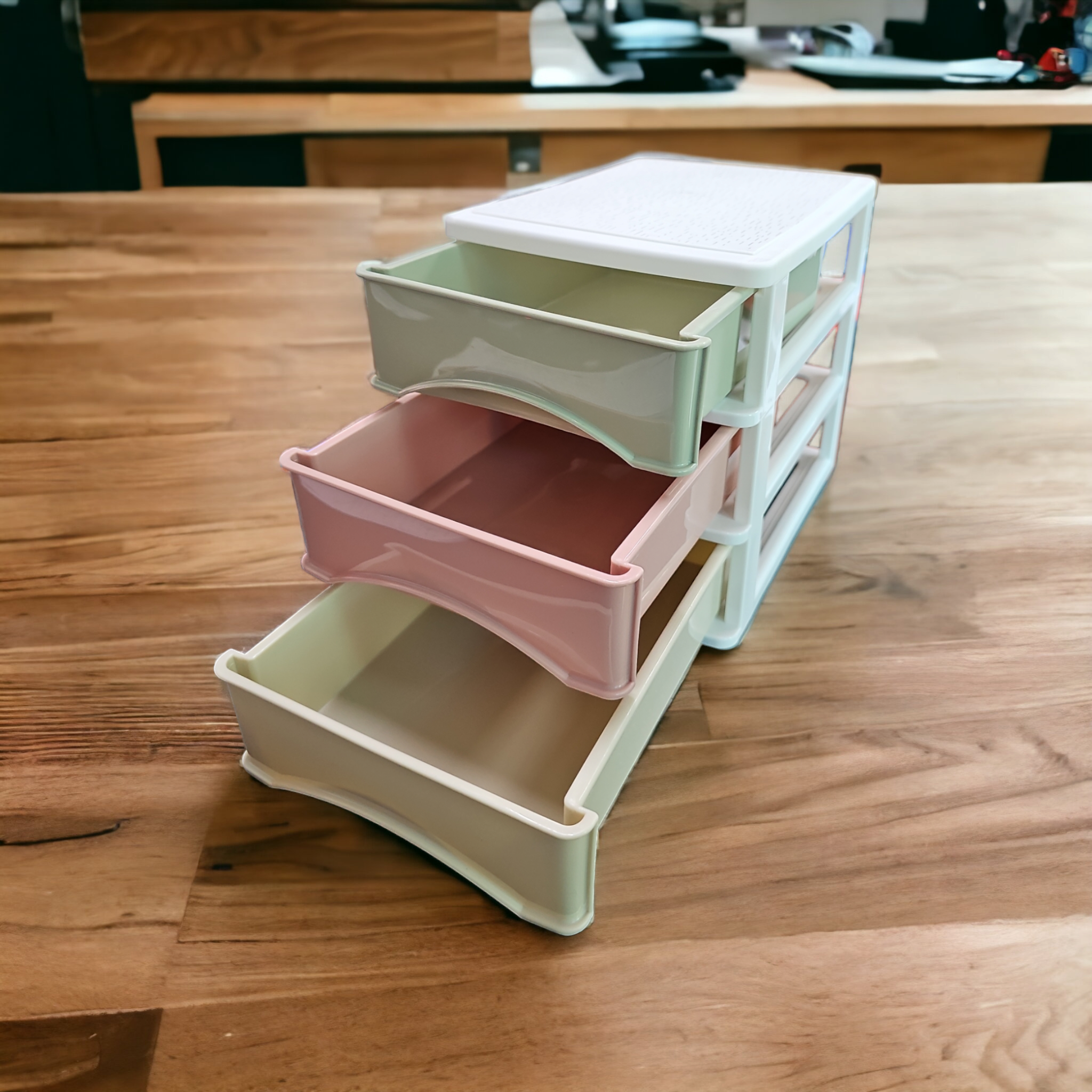 Mini Storage Box 3 Drawer Pastel Color 19x22x15.5cm  141