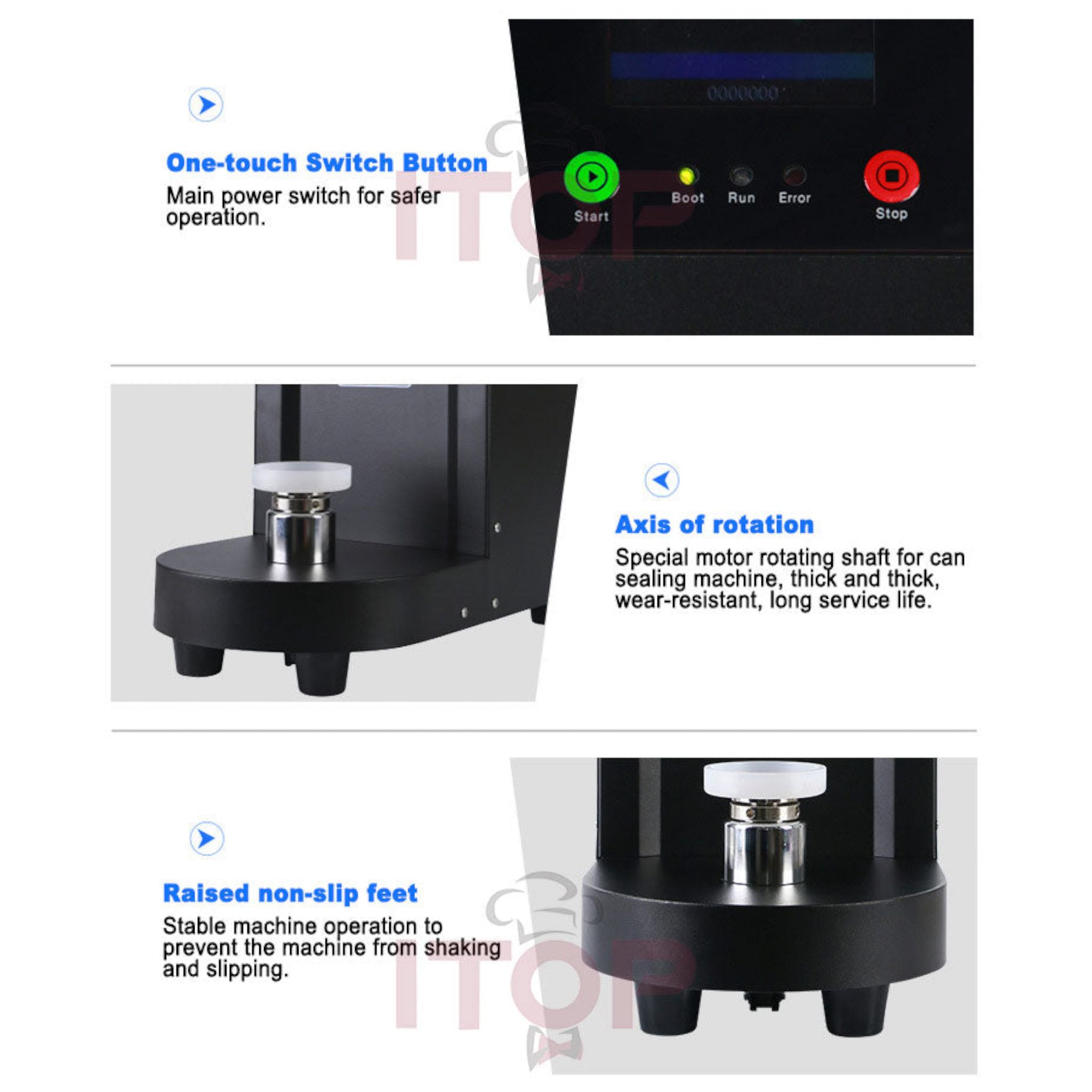 Automatic Can Sealing Machine for Food Grade Plastic Drinking Clear Can Bottle