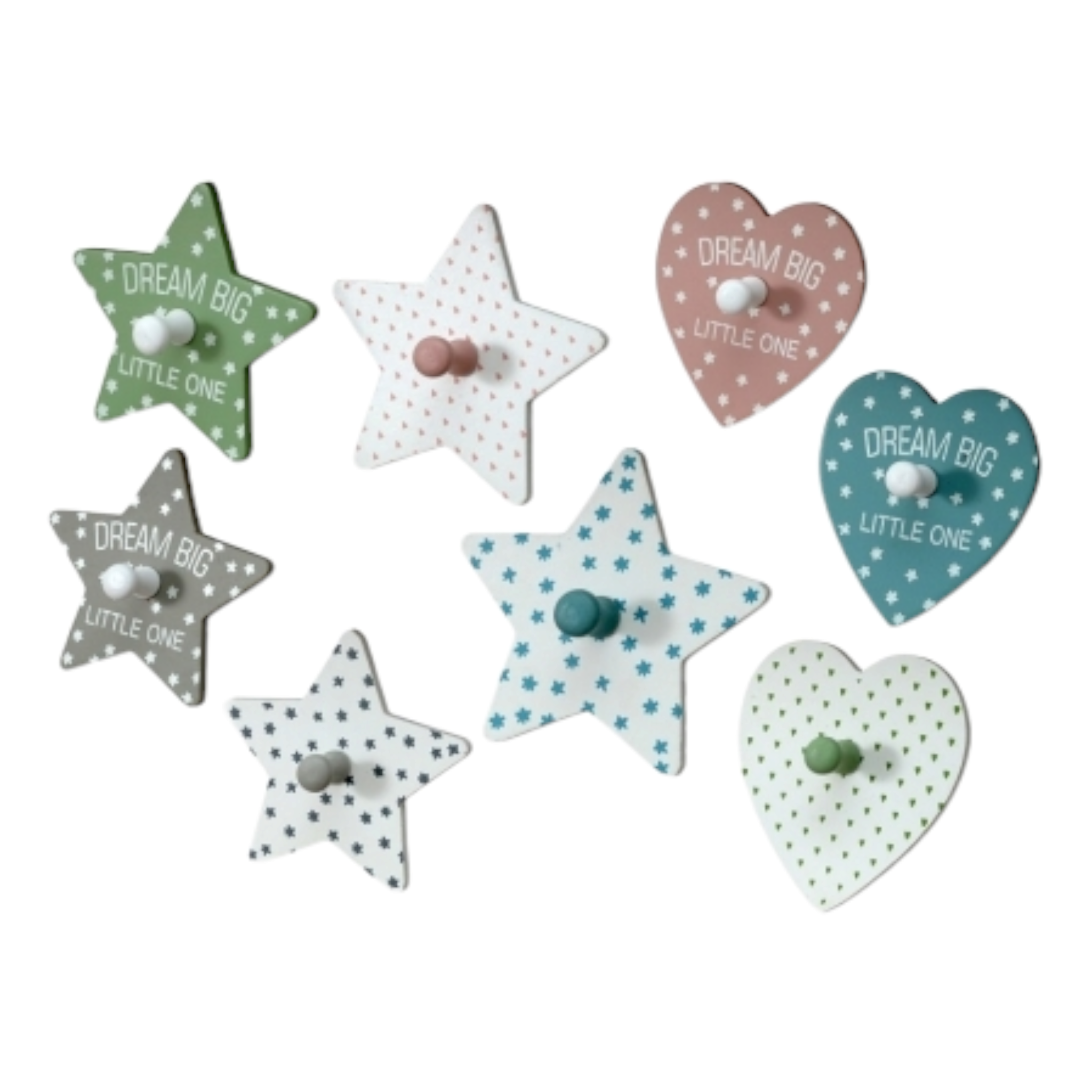 Coat Rack Star and Heart Assorted