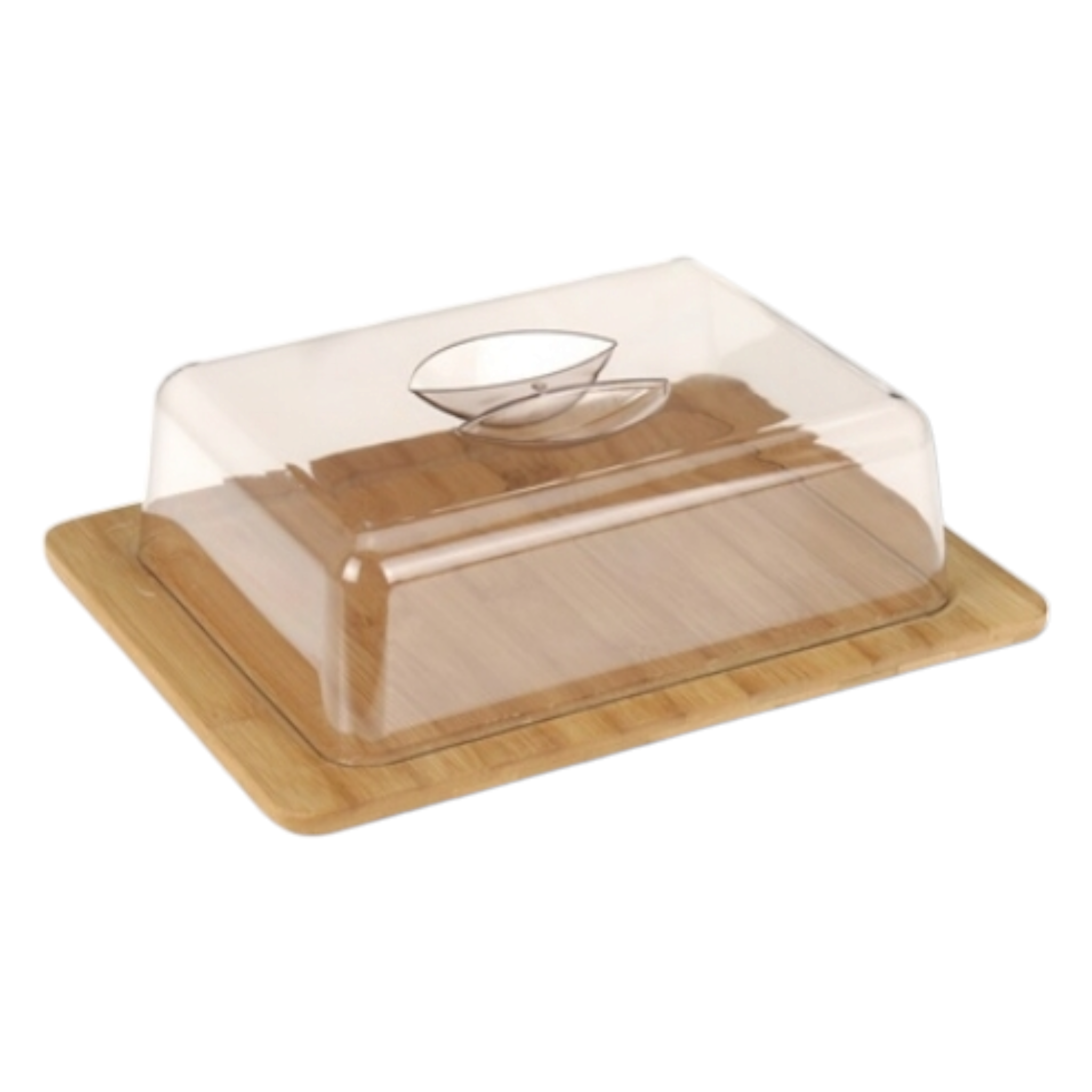 Excellent Houseware Bamboo Cheese Board with Acrylic Dome 25x19.5x7cm