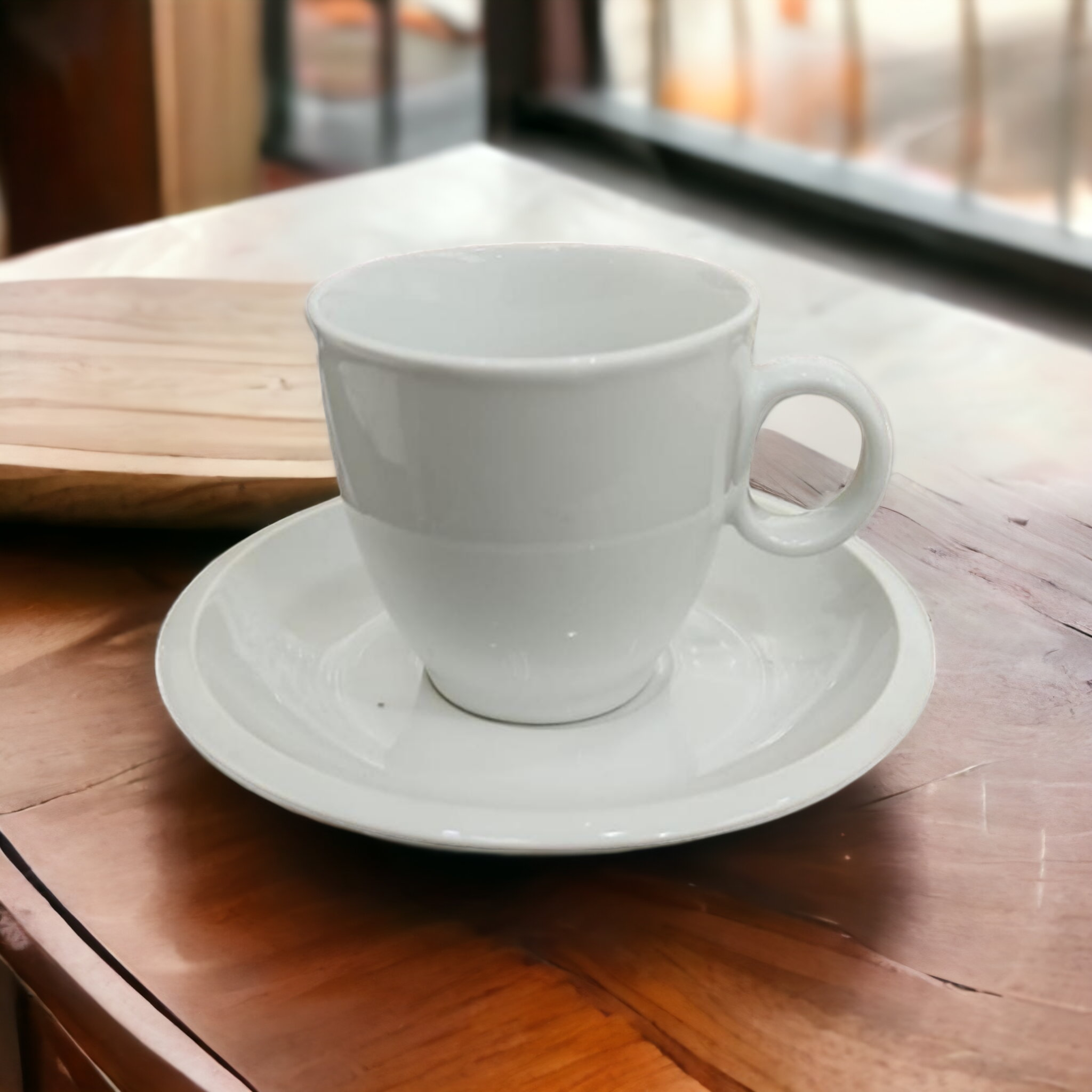Cup Saucer Round White SGN1227