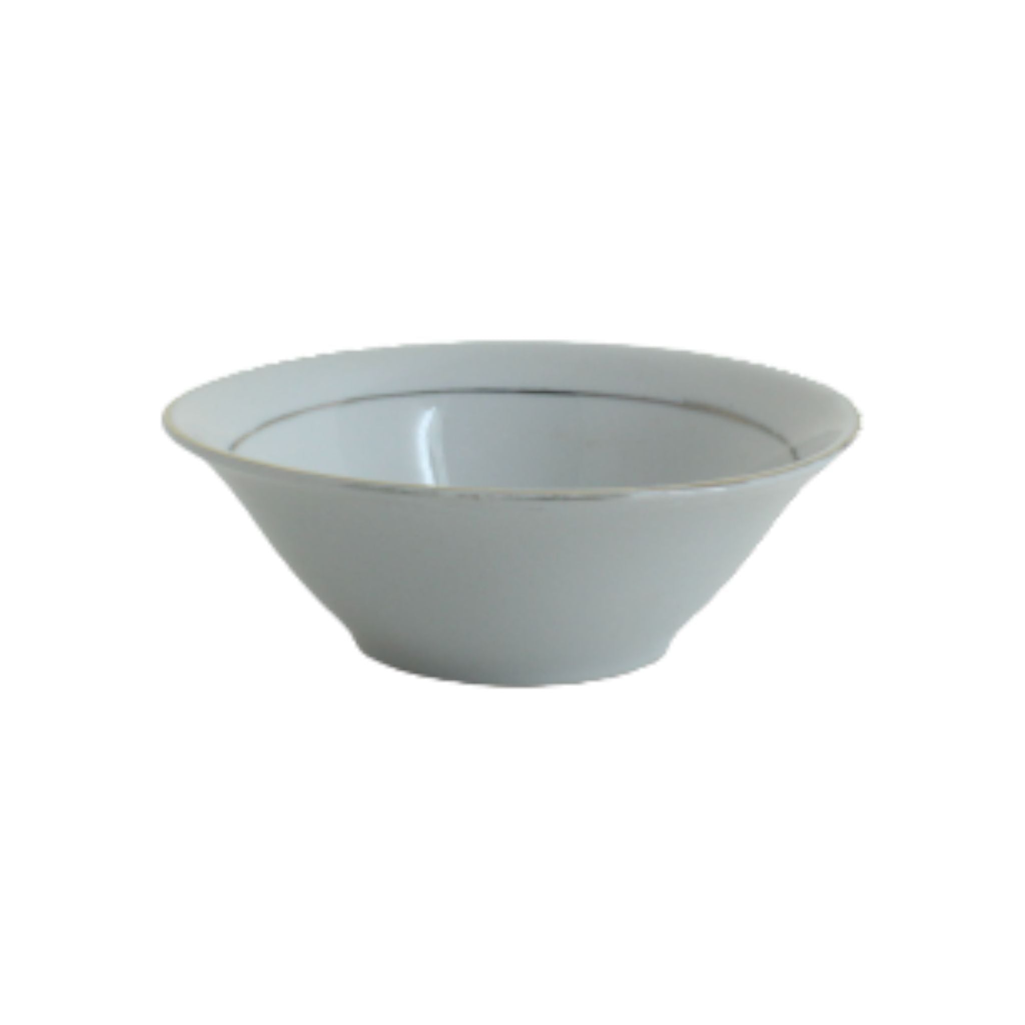 Ceramic Soup Bowl Silver Rim 5inch PS530 12.5cm