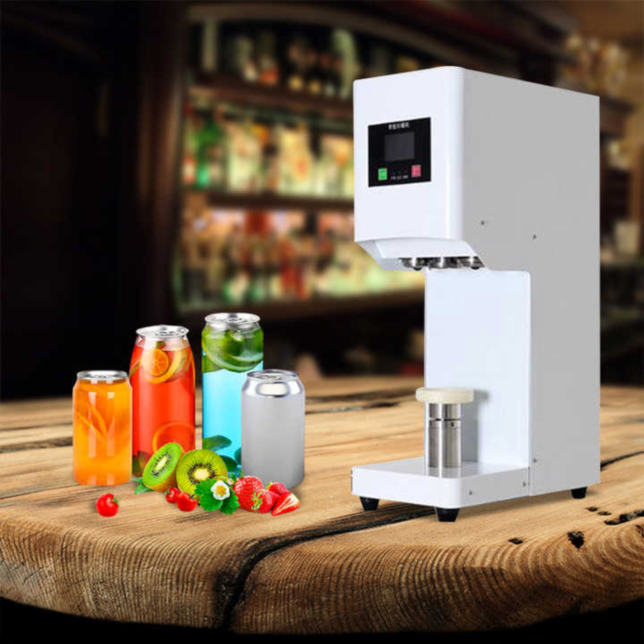 Automatic Can Sealing Machine for Food Grade Plastic Drinking Clear Can Bottle
