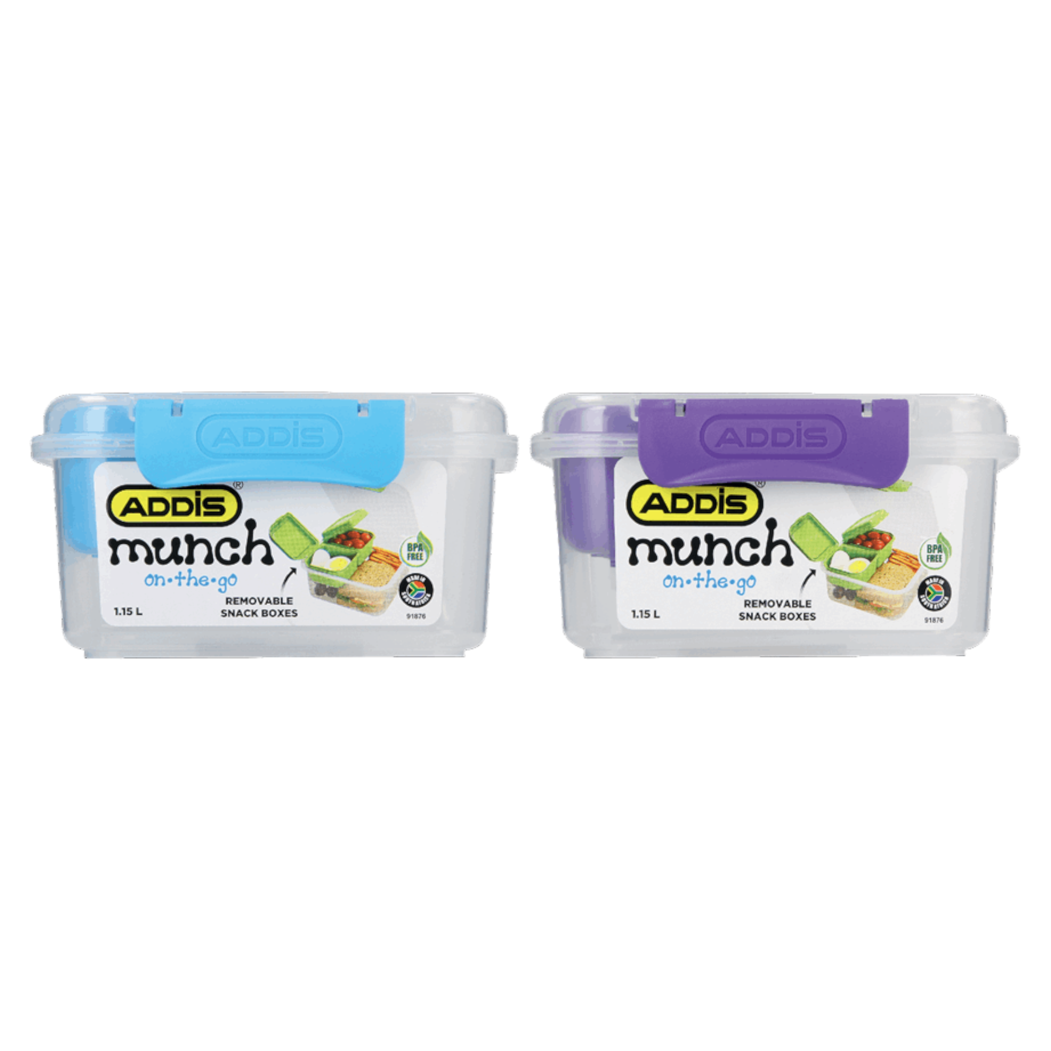 Addis Munch On-the-Go Lunch Box Square 1.15L