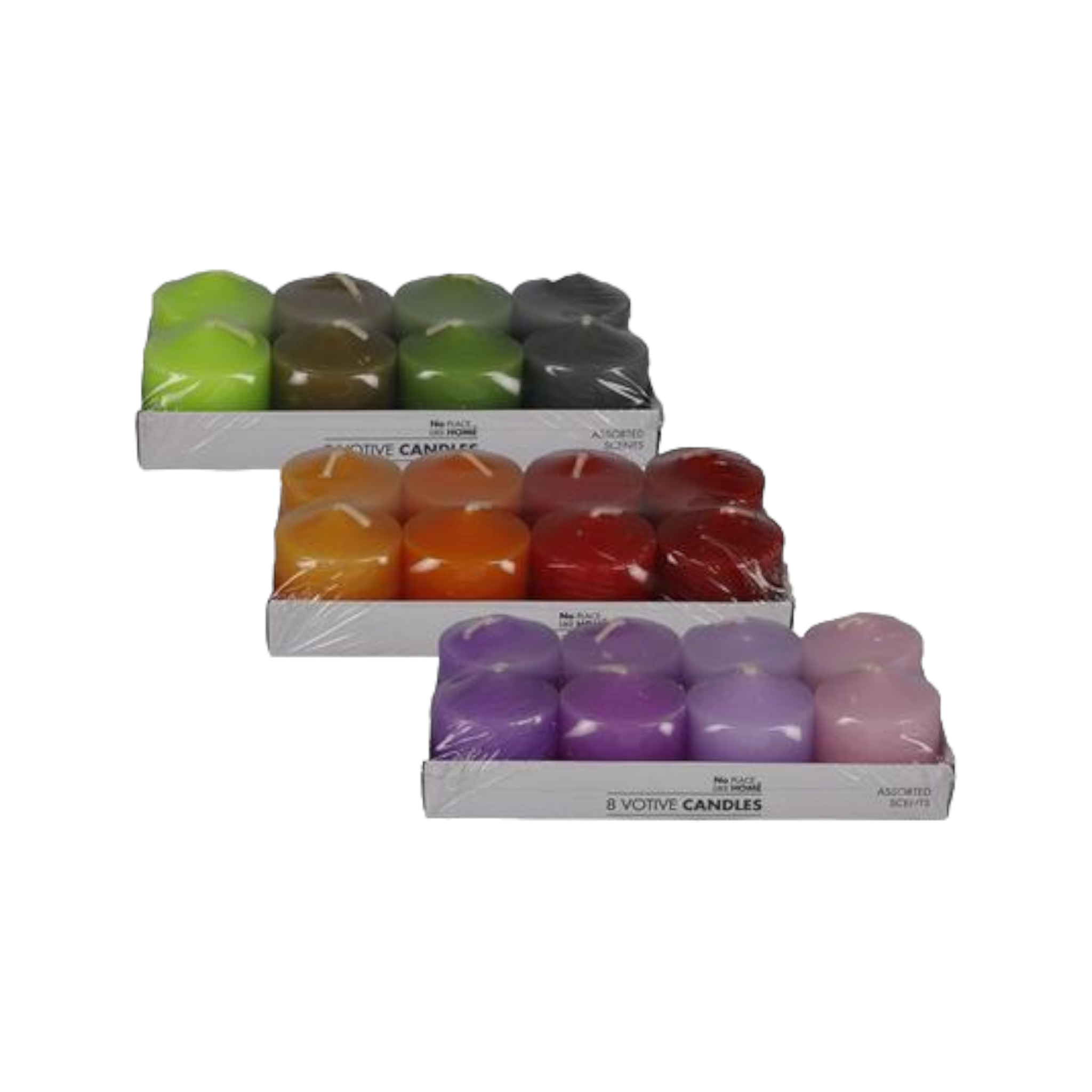 Scented Rainbow Candles Votive 3.5cm 8pcs