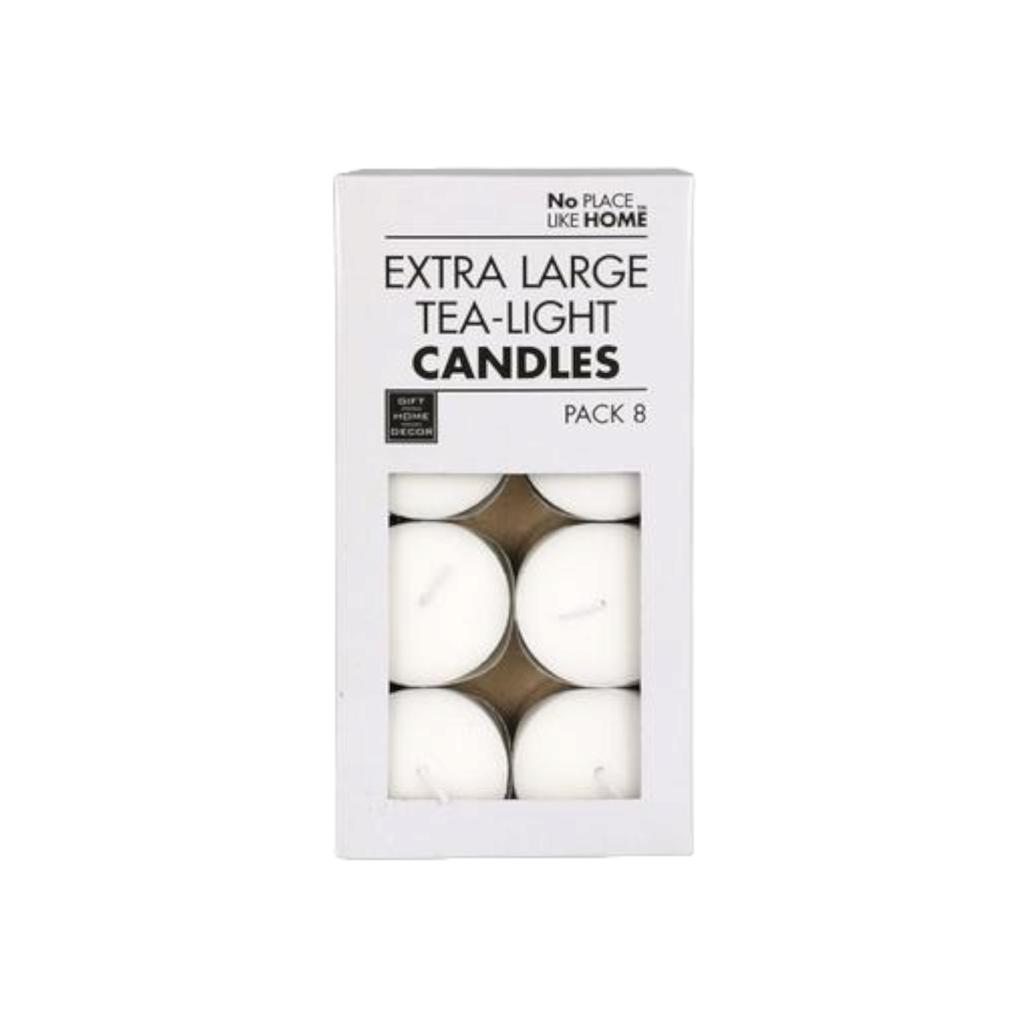 Tealight Candles White 5cm Large 8pcs
