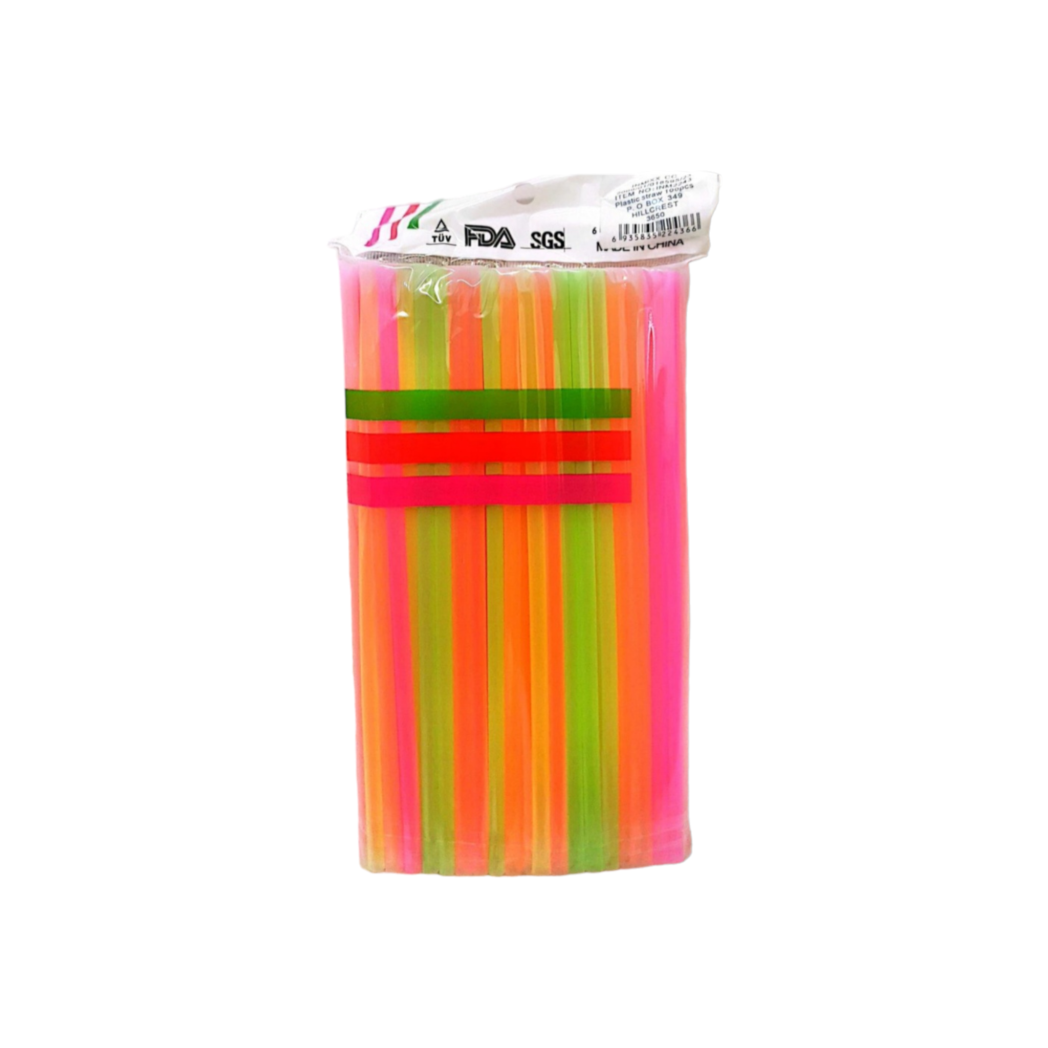 Disposable Color Drinking Straws 22x0.6cm 100pcs