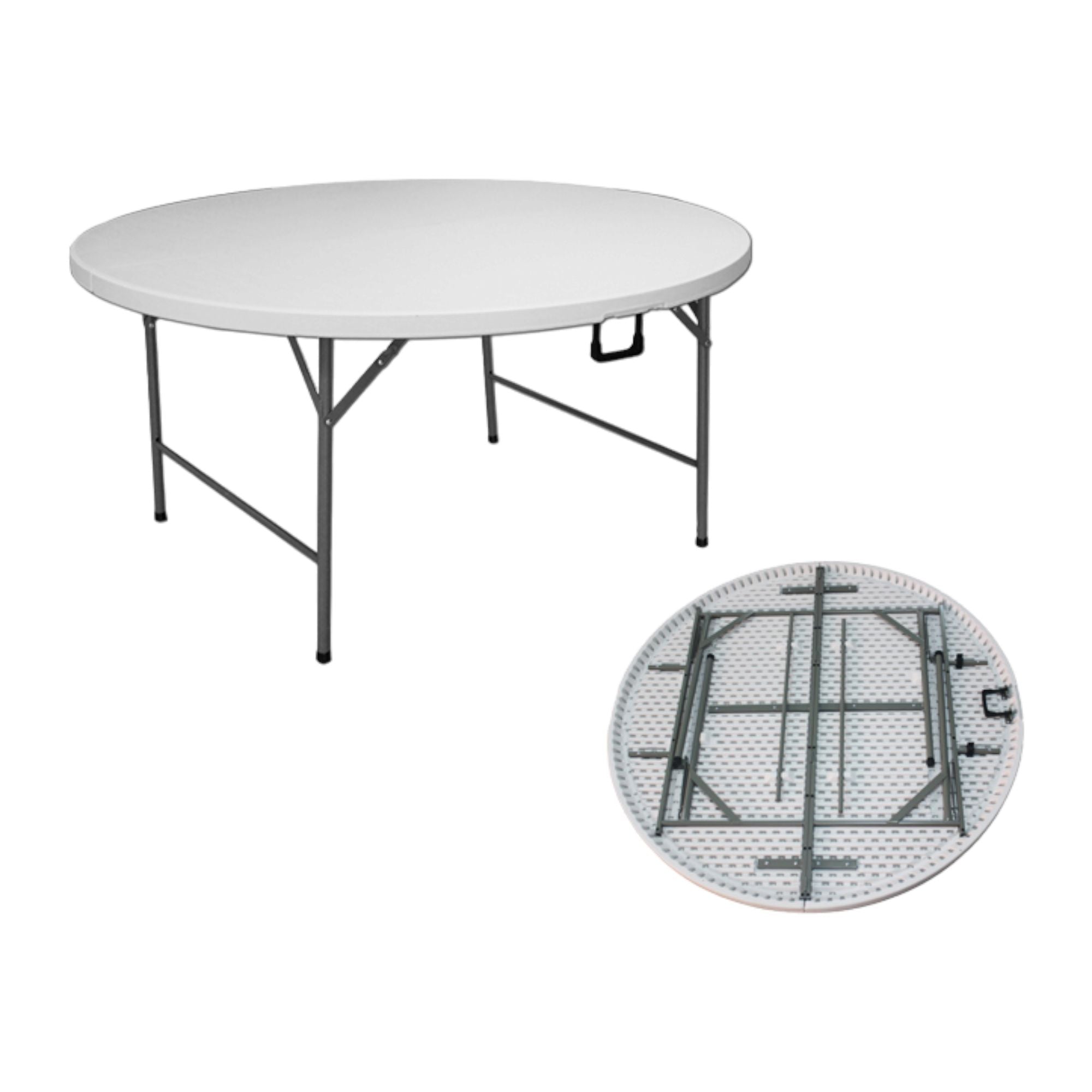 10-Seater Plastic Round Trestle Table 1.5m 4ft